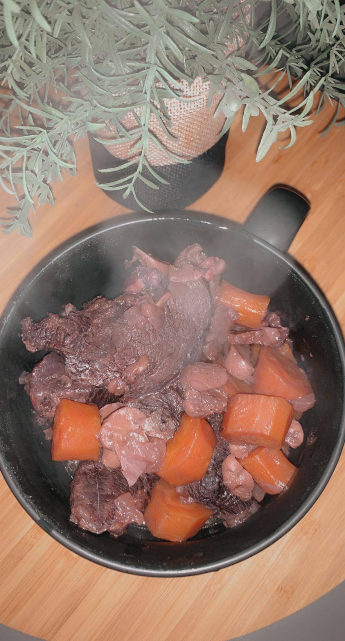 Bœuf bourguignon carottes champignons - Recette Cookeo | Moulinex