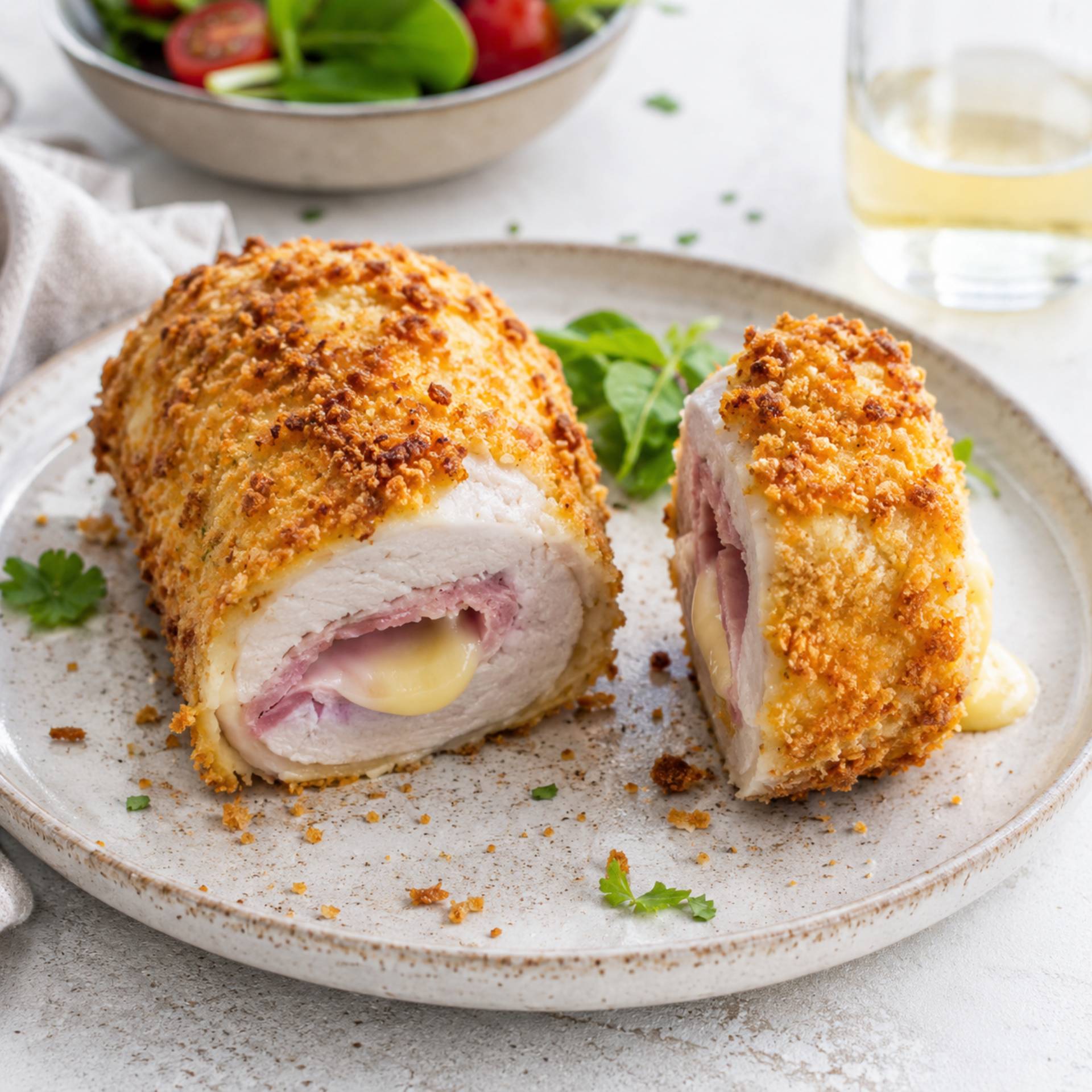 Cordon bleu roll - Recette Crisp&Go 3P | Moulinex