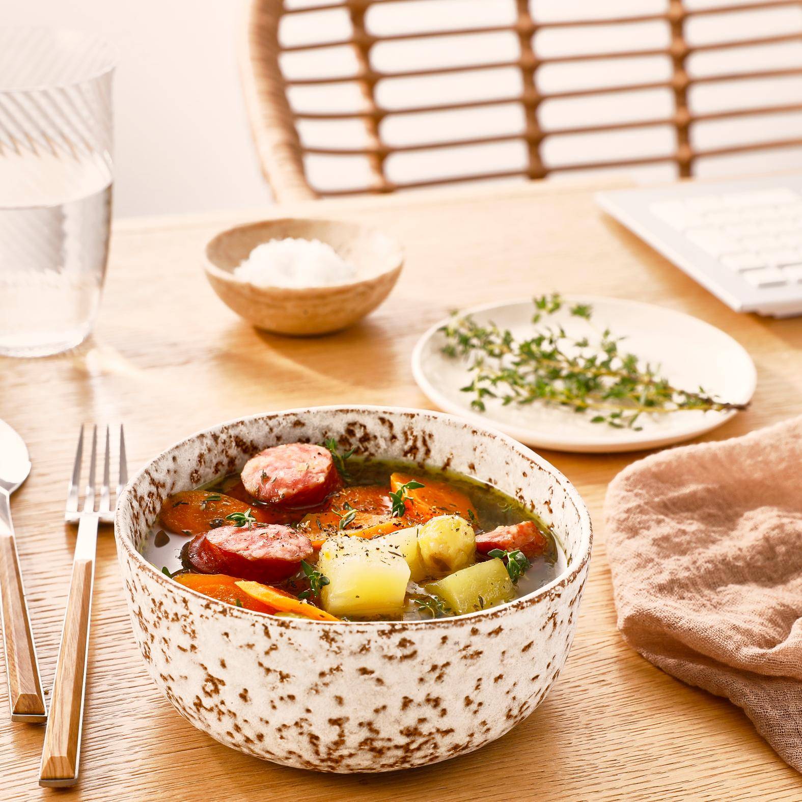 Potée de saucisses aux choux de Bruxelles - Recette Cookeo | Moulinex