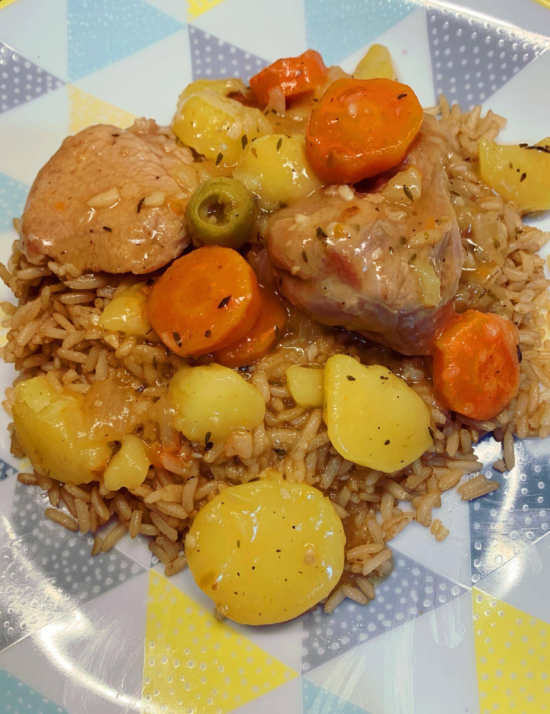 Sauté de veau & légumes & riz complet - Recette Cookeo V3 | Moulinex