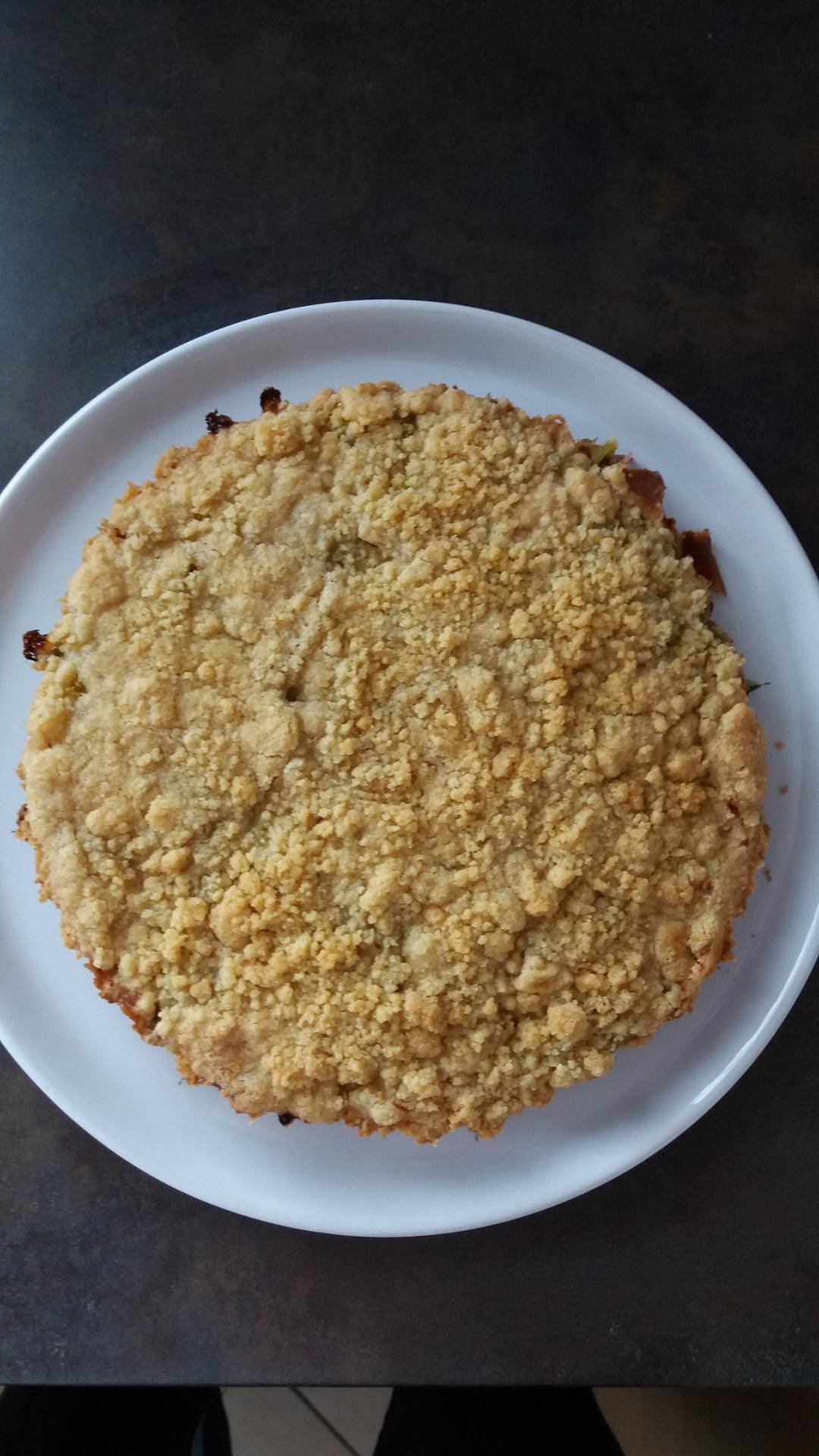 Gâteau crumble à la rhubarbe - Recepten Companion XL | Moulinex