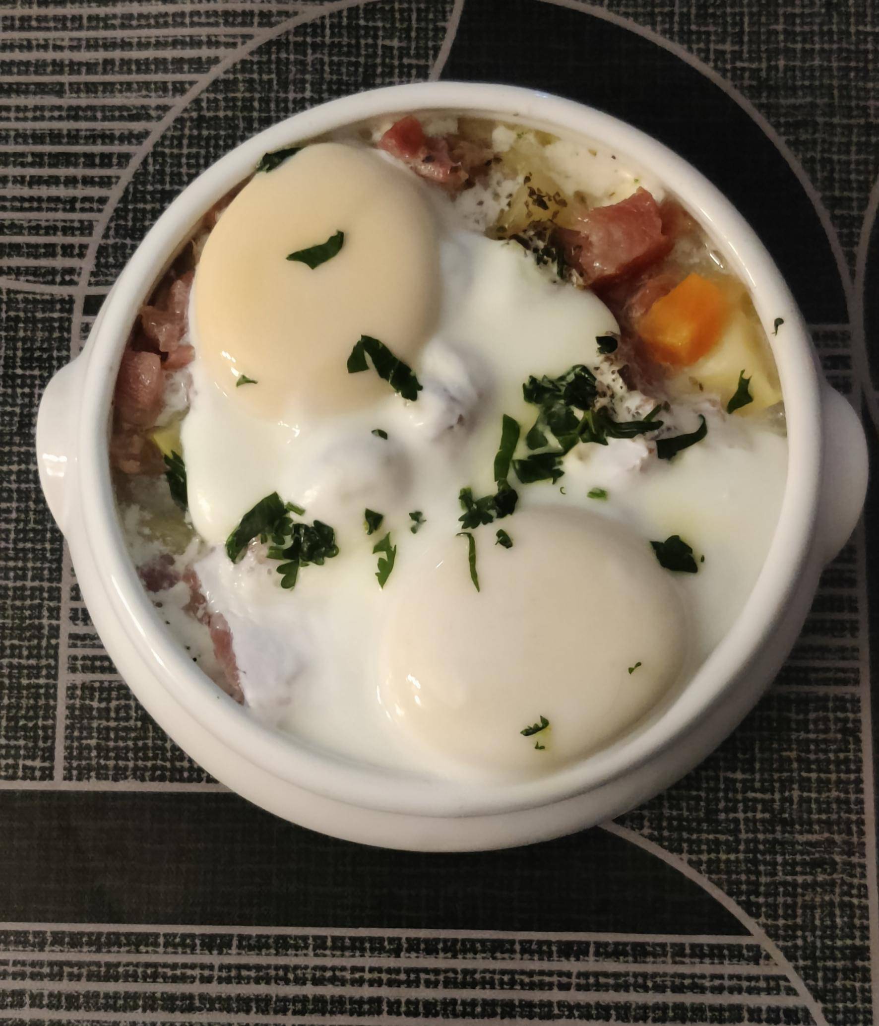 Oeufs cocotte aux 3 légumes - Recepten Cookeo V3 | Moulinex