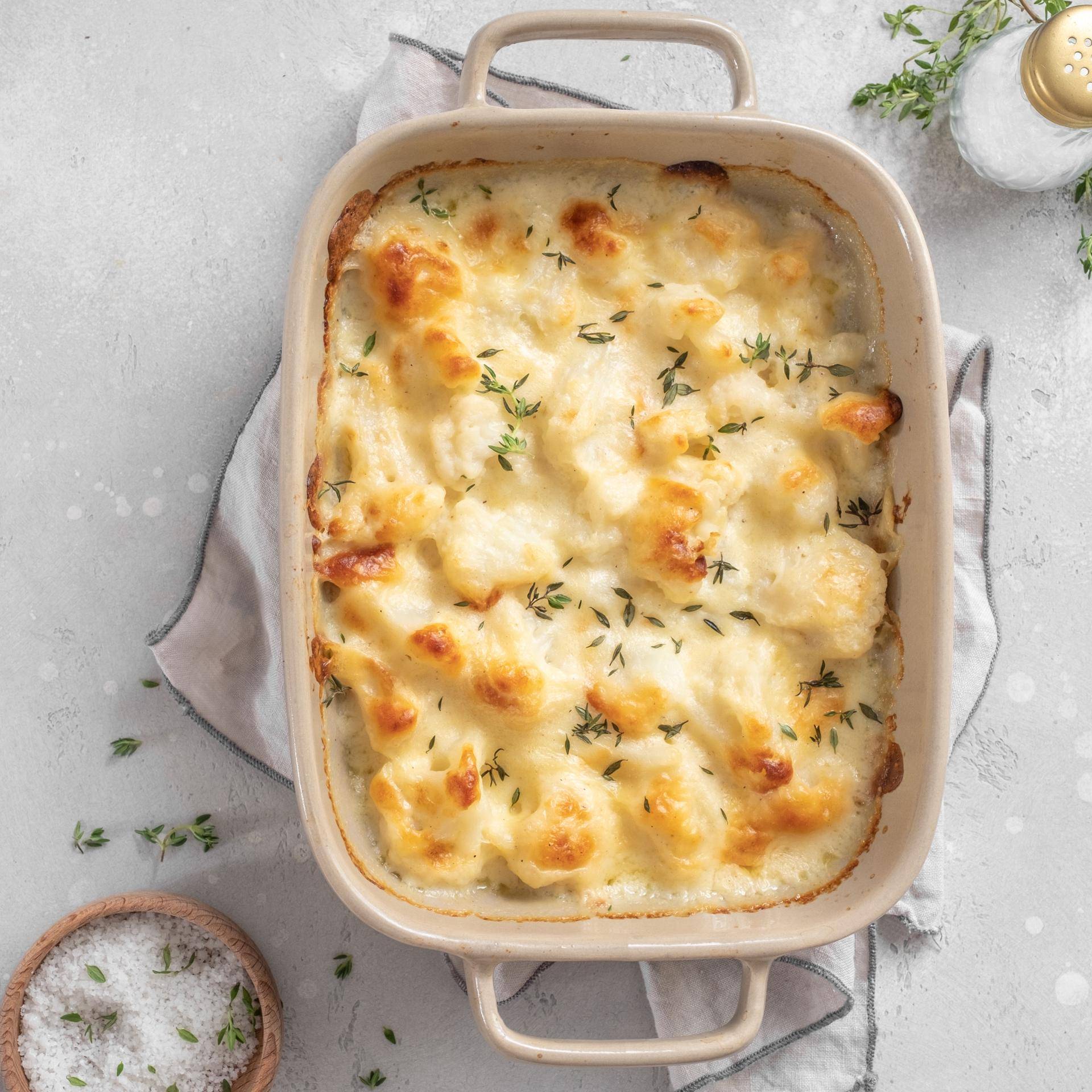 Gratin de chou-fleur aux épinards, pignons de pin et ricotta - Recette Multifunction Airfryer Oven Digital | Moulinex