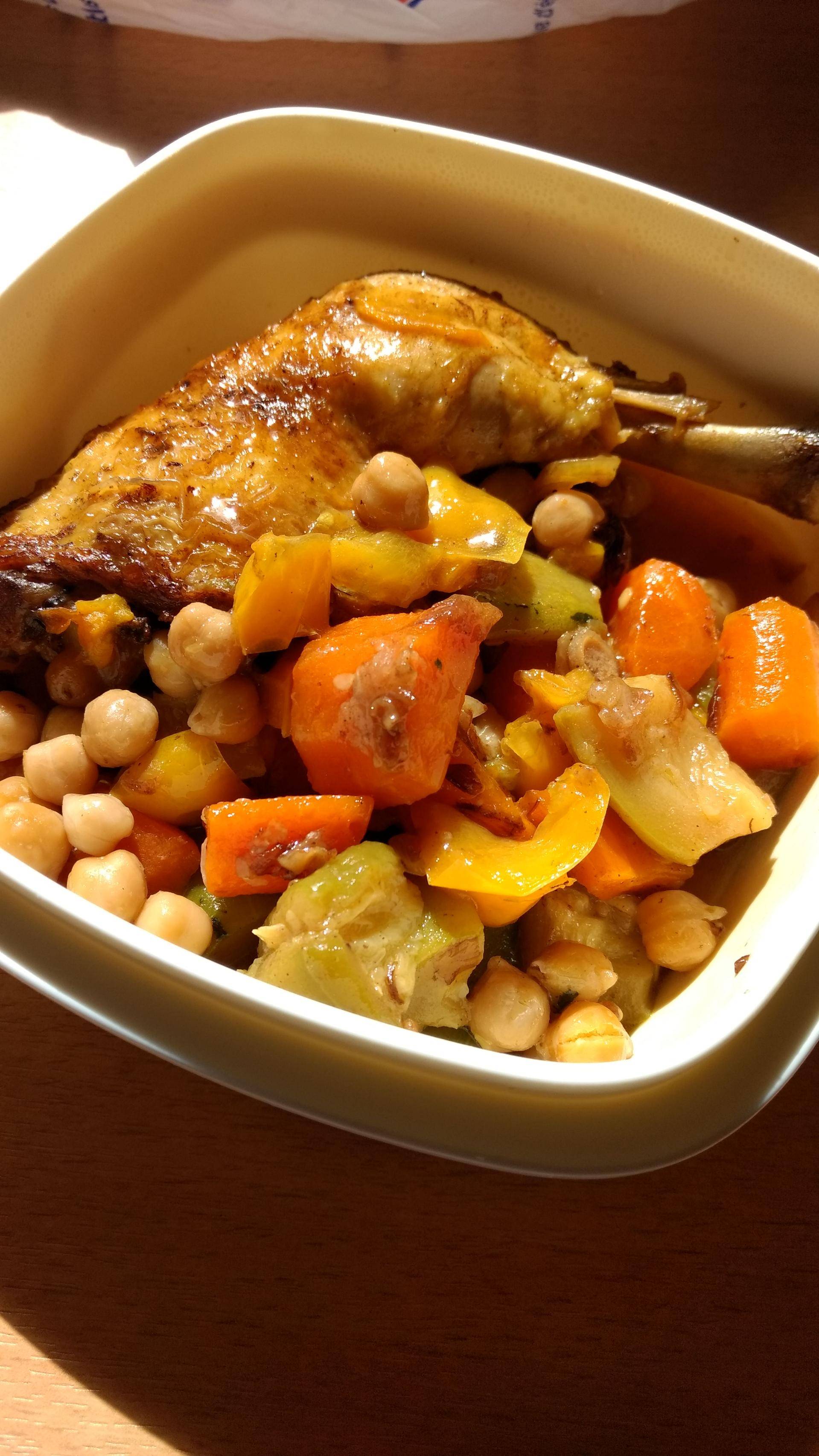 Poulet aux légumes et aux pois chiches façon Missk - Recette Cookeo | Moulinex