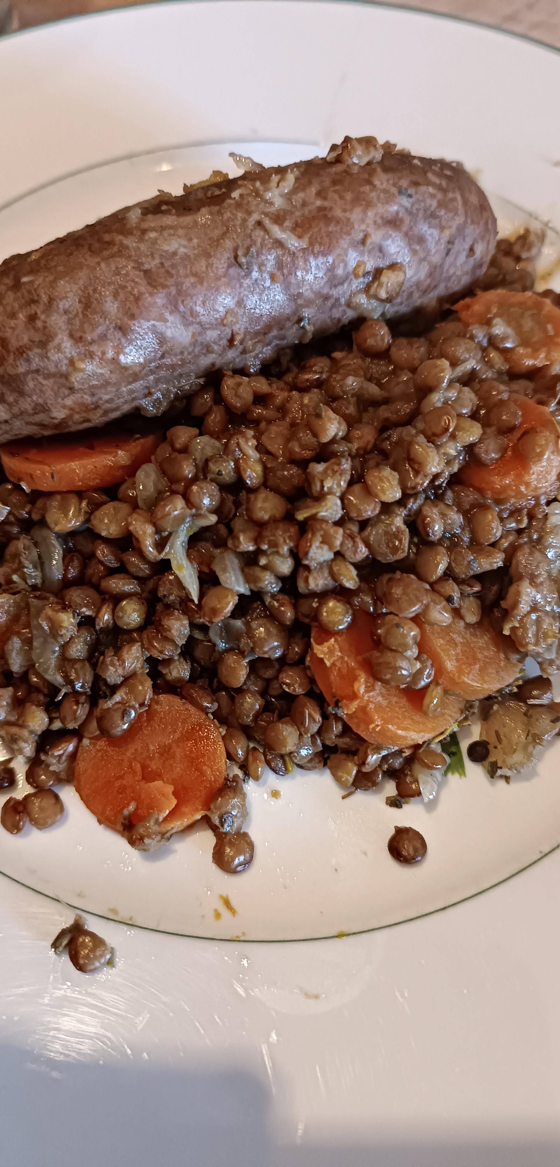 Lentilles et saucisses de Toulouse - Recepten Cookeo | Moulinex
