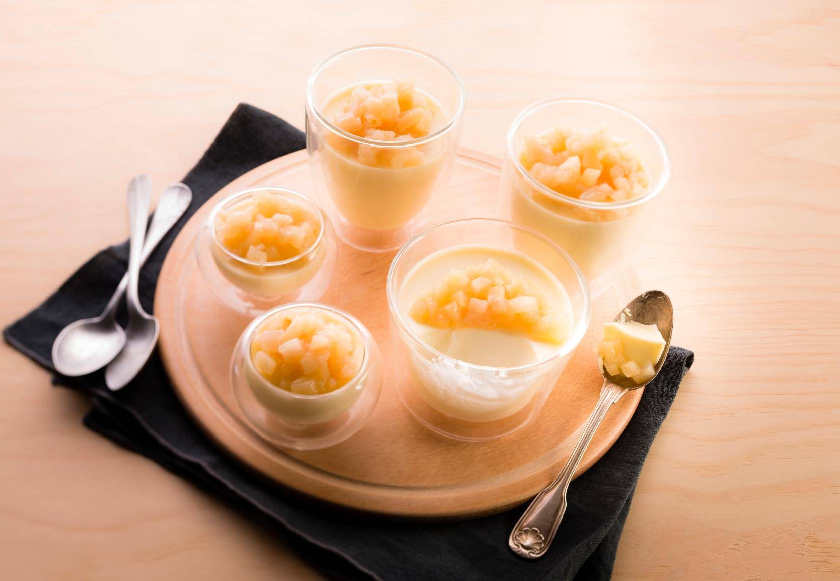 Panna cotta citroen, peer - Recepten Cookeo | Moulinex