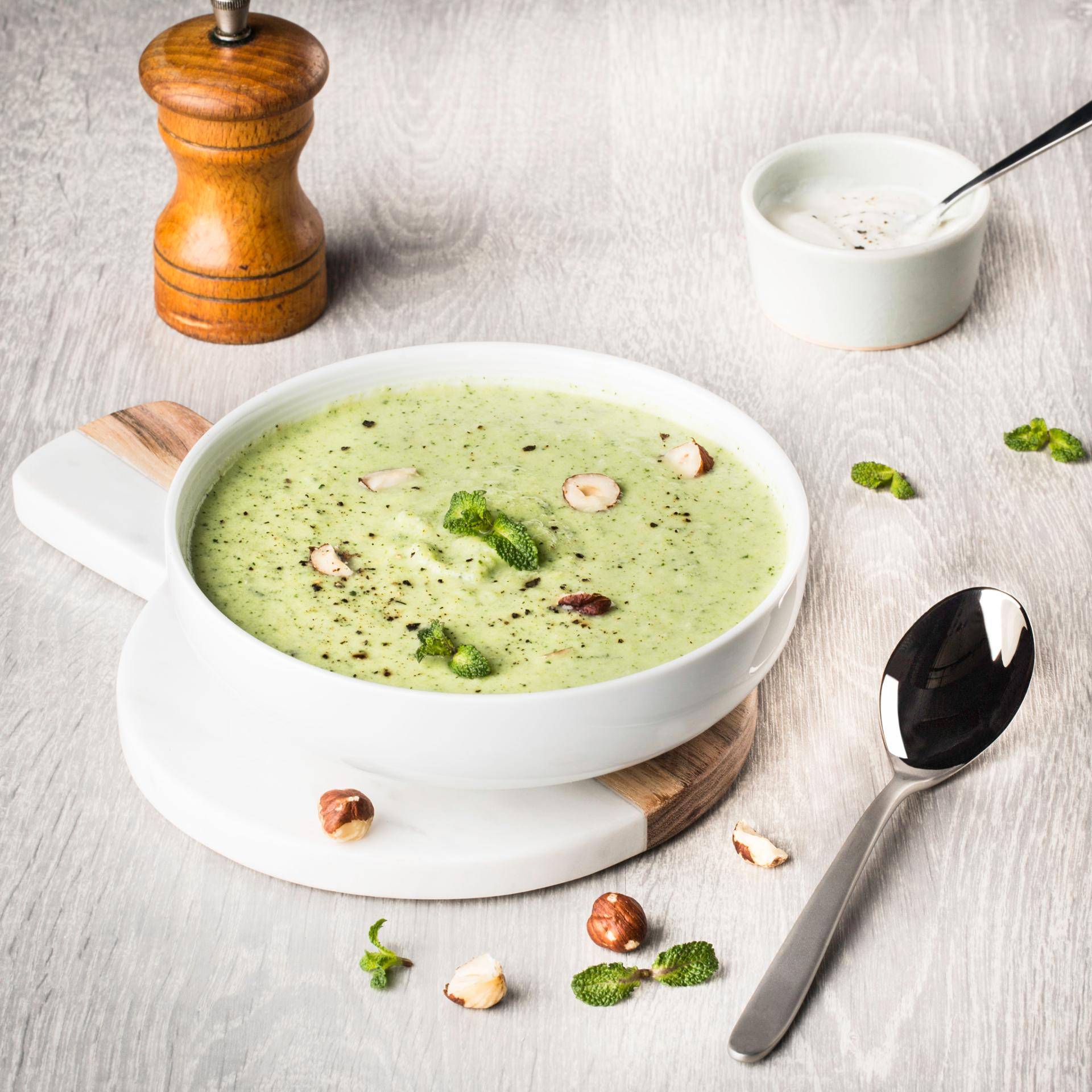Velouté de courgettes menthe ricotta - Recette Companion | Moulinex