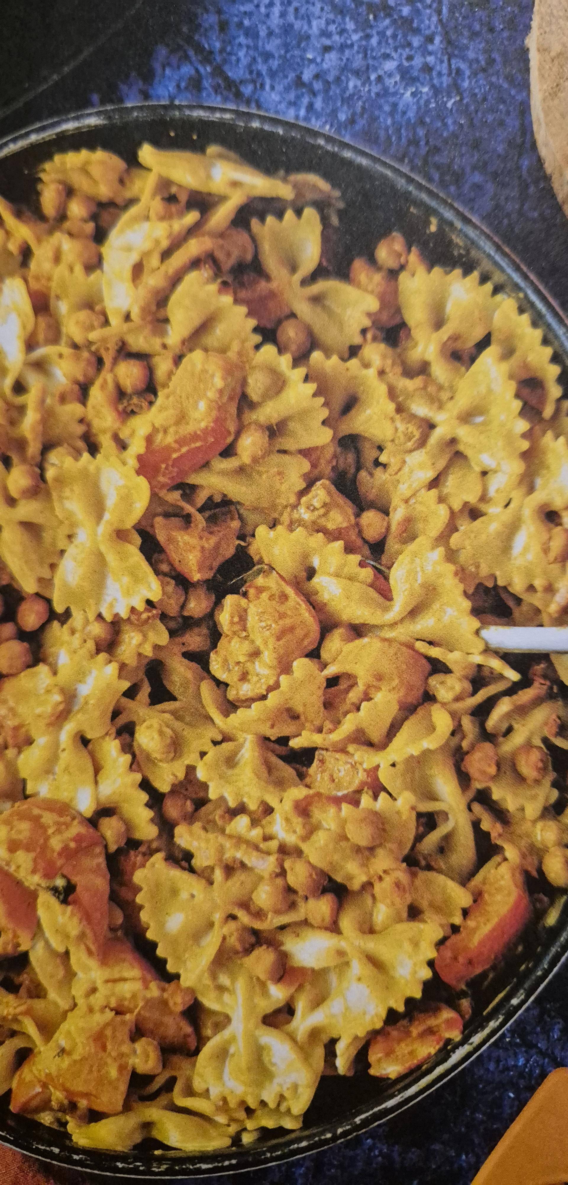 Farfalles au potimarron, pois chiches et lardons - Recette Cookeo 10in1 | Moulinex