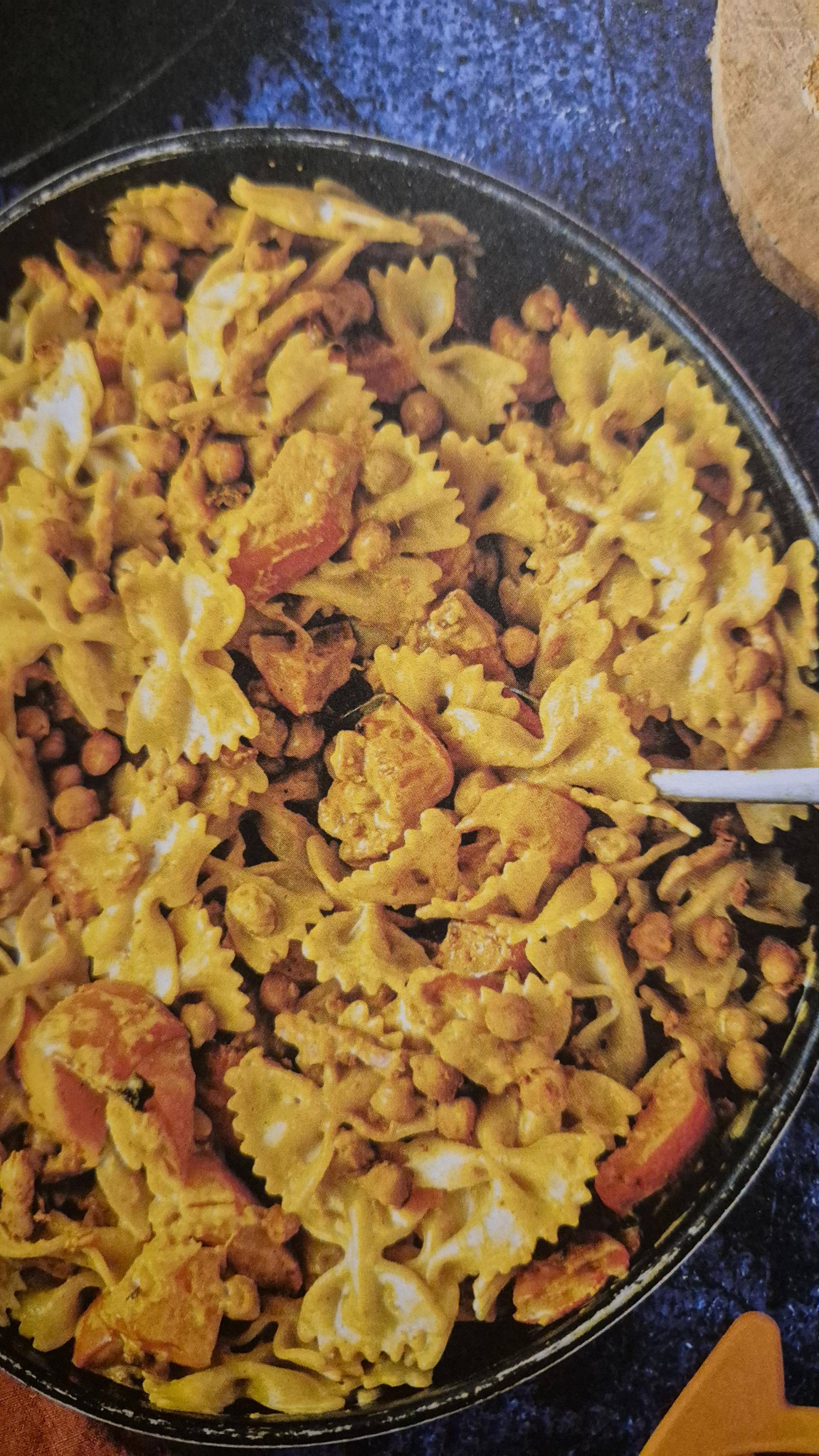 Farfalles au potimarron, pois chiches et lardons - Recette Cookeo 10in1 | Moulinex