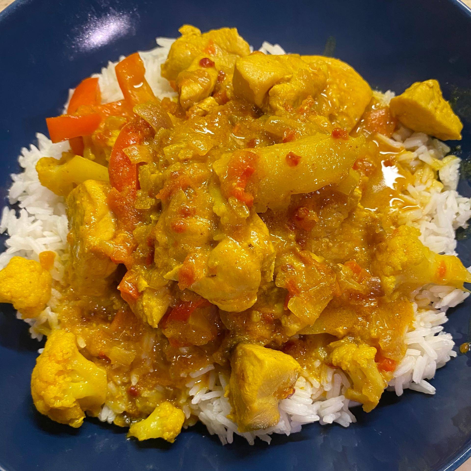 Curry de madras, poulet et riz thaï - Recepten Cookeo | Moulinex