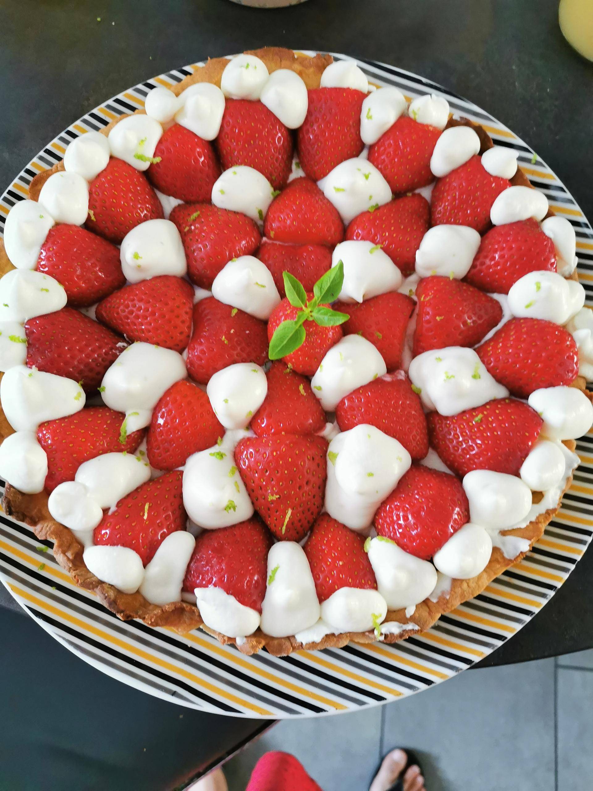 Tarte fraise chantilly au basilic - Recepten Companion Connect | Moulinex
