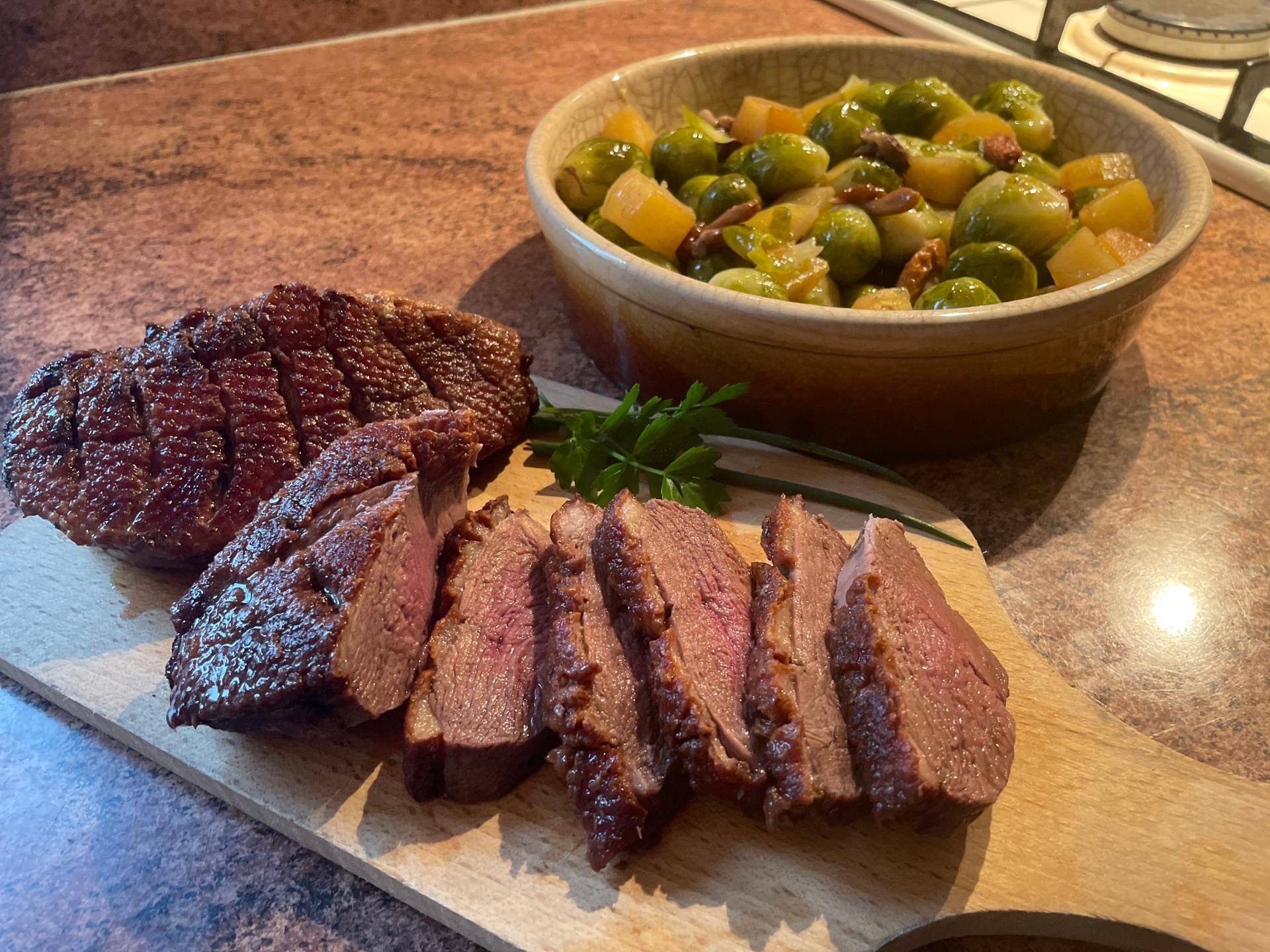 MAGRET DE CANARD AUX CHOUX DE BRUXELLES - Recepten Cookeo | Moulinex