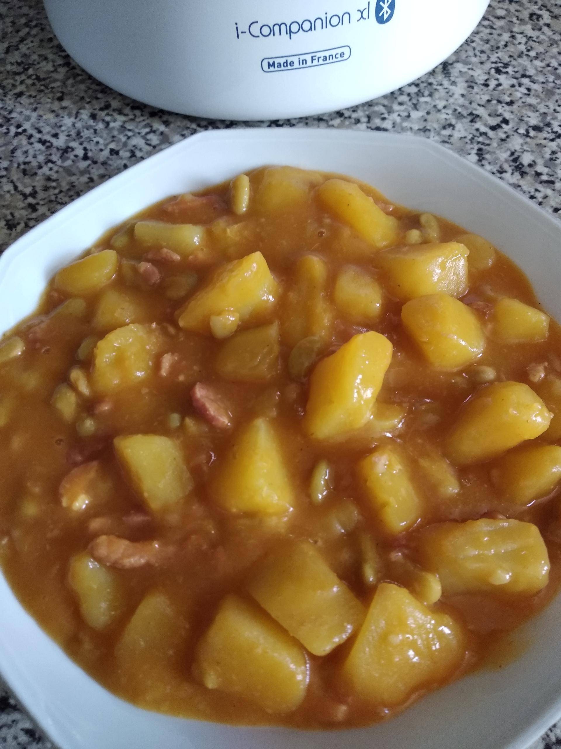 Ragoût pommes de terre, lardons, flageolets - Recepten Companion Connect XL | Moulinex