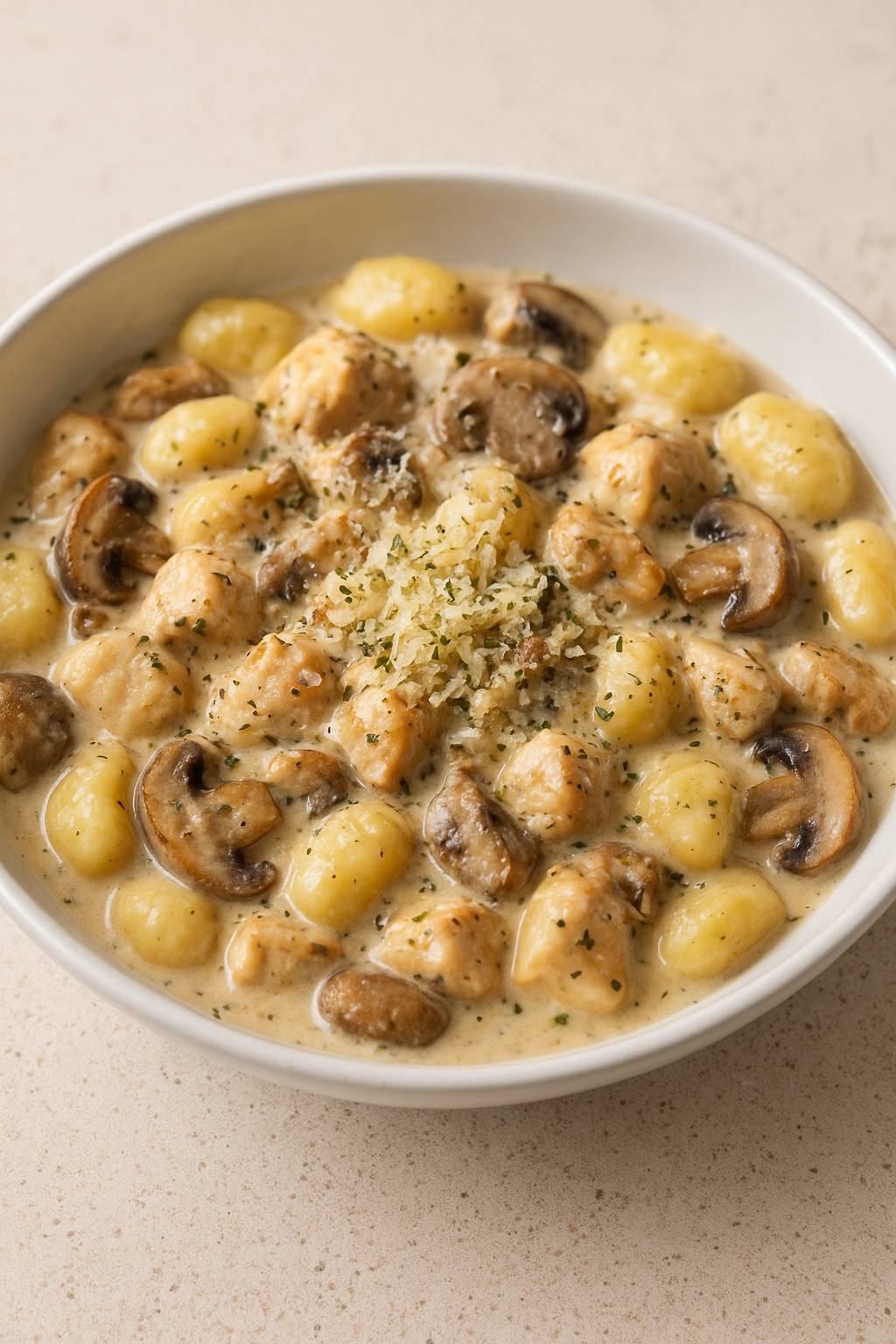 One Pot Gnocchis Poulet-Champignons - Recepten Companion Connect XL | Moulinex