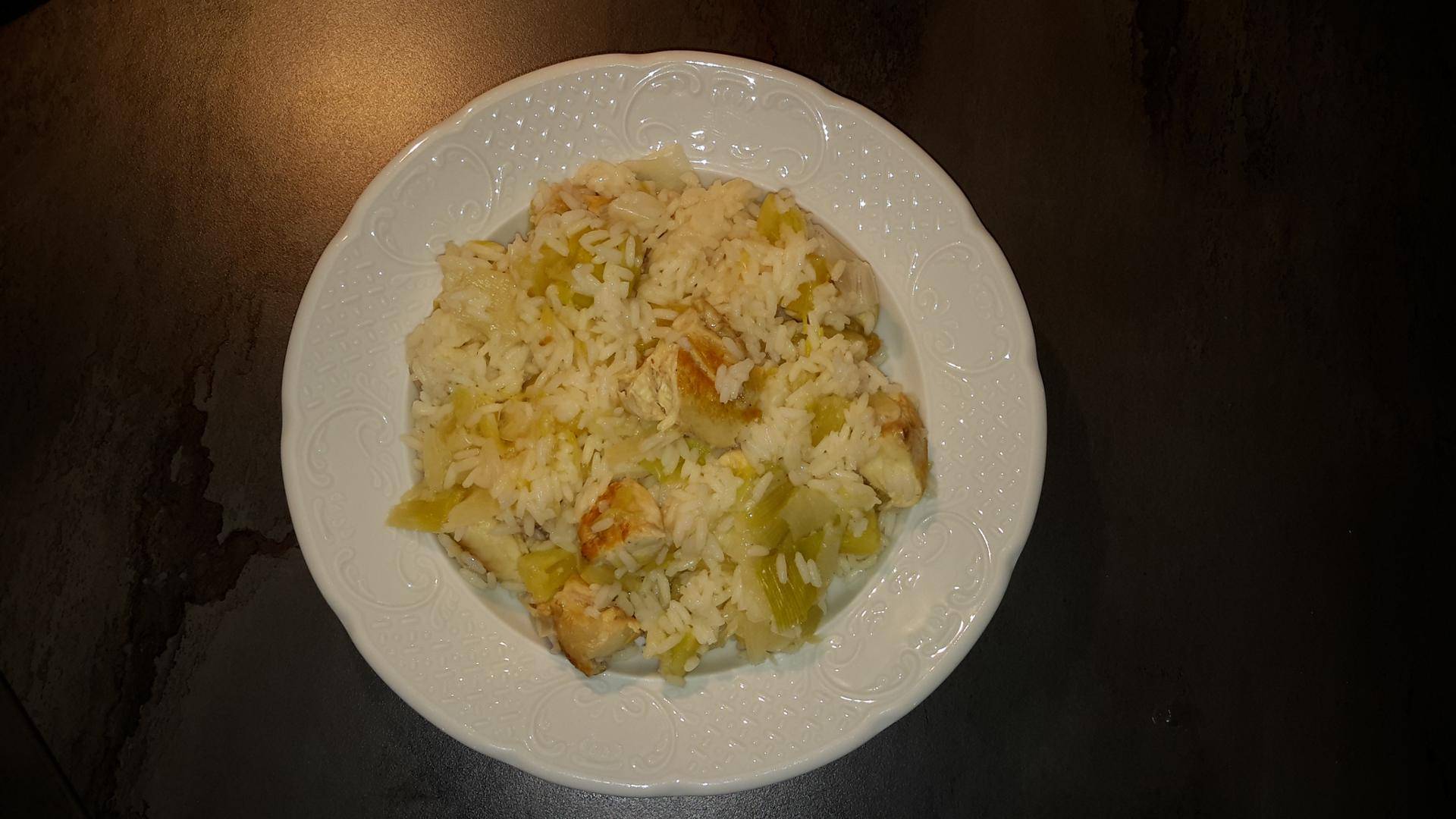 Poulet au poireaux et ananas avec Riz blanc - Recepten Cookeo | Moulinex