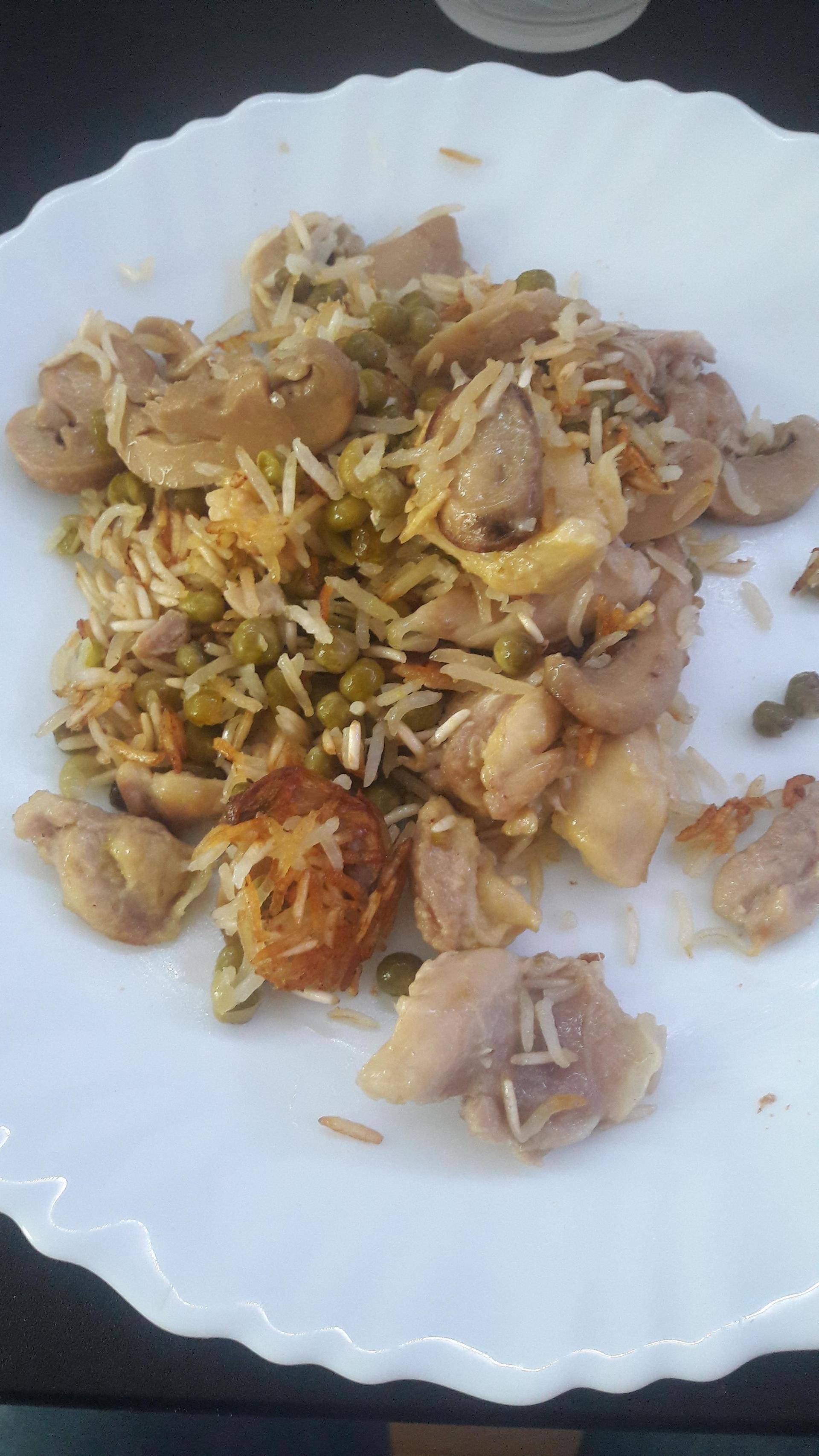 Risotto léger au poulet, champignon,petit pois - Recepten Cookeo | Moulinex