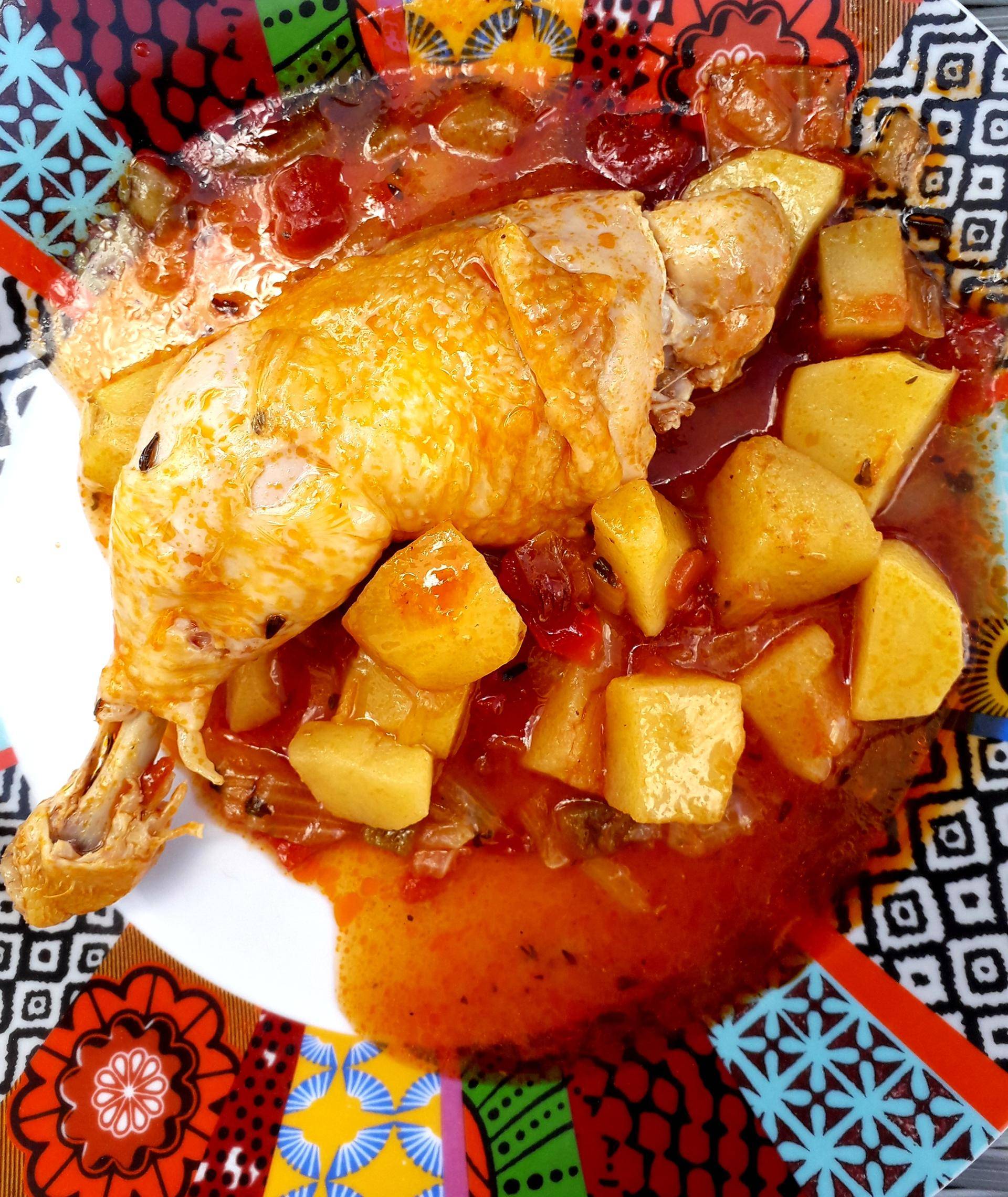 Cuisses de poulet, pommes de terre, tomates - Recepten Cookeo | Moulinex