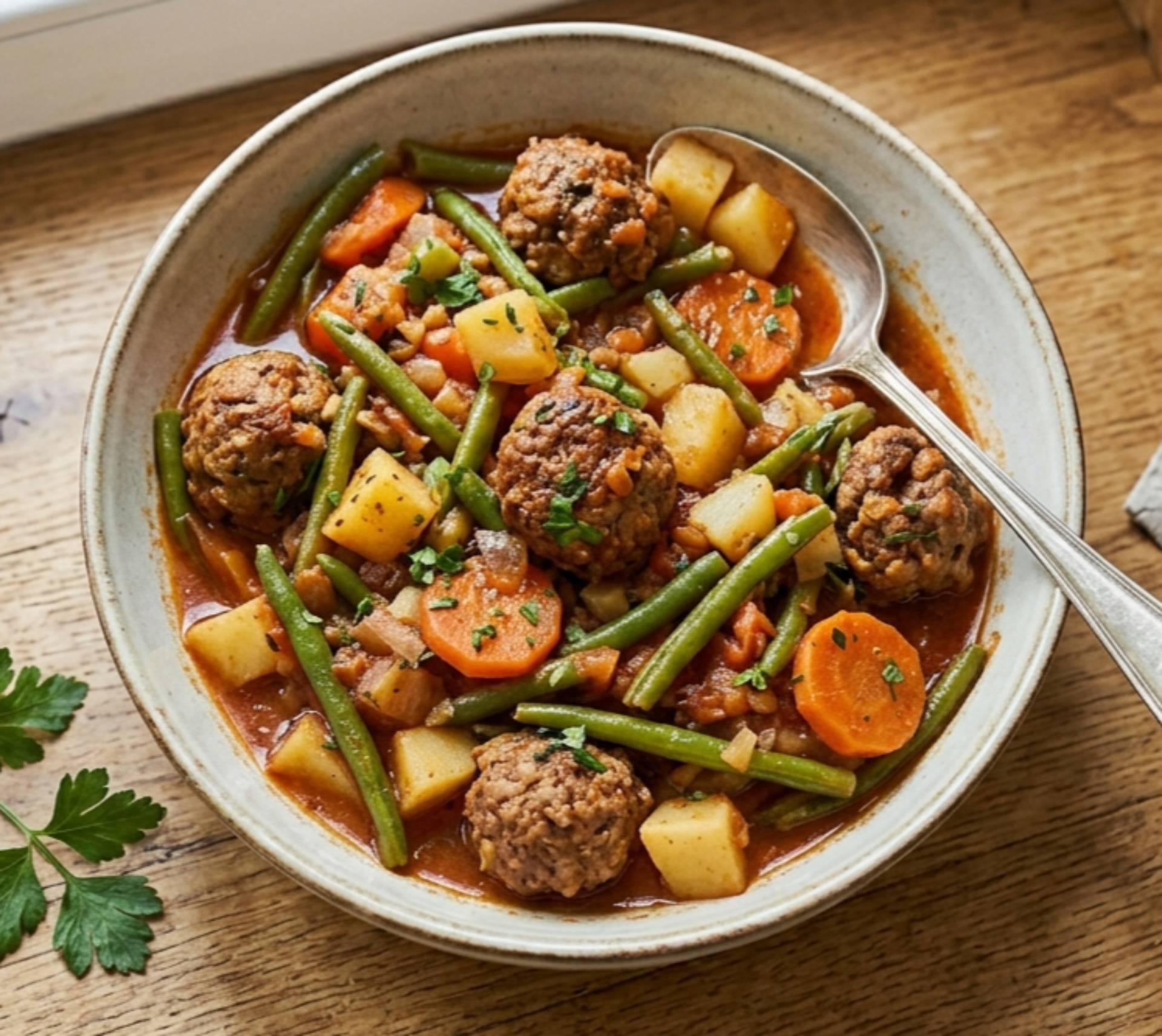 Boulettes, haricots verts et carottes - Recette Cookeo Infinity Autostir | Moulinex