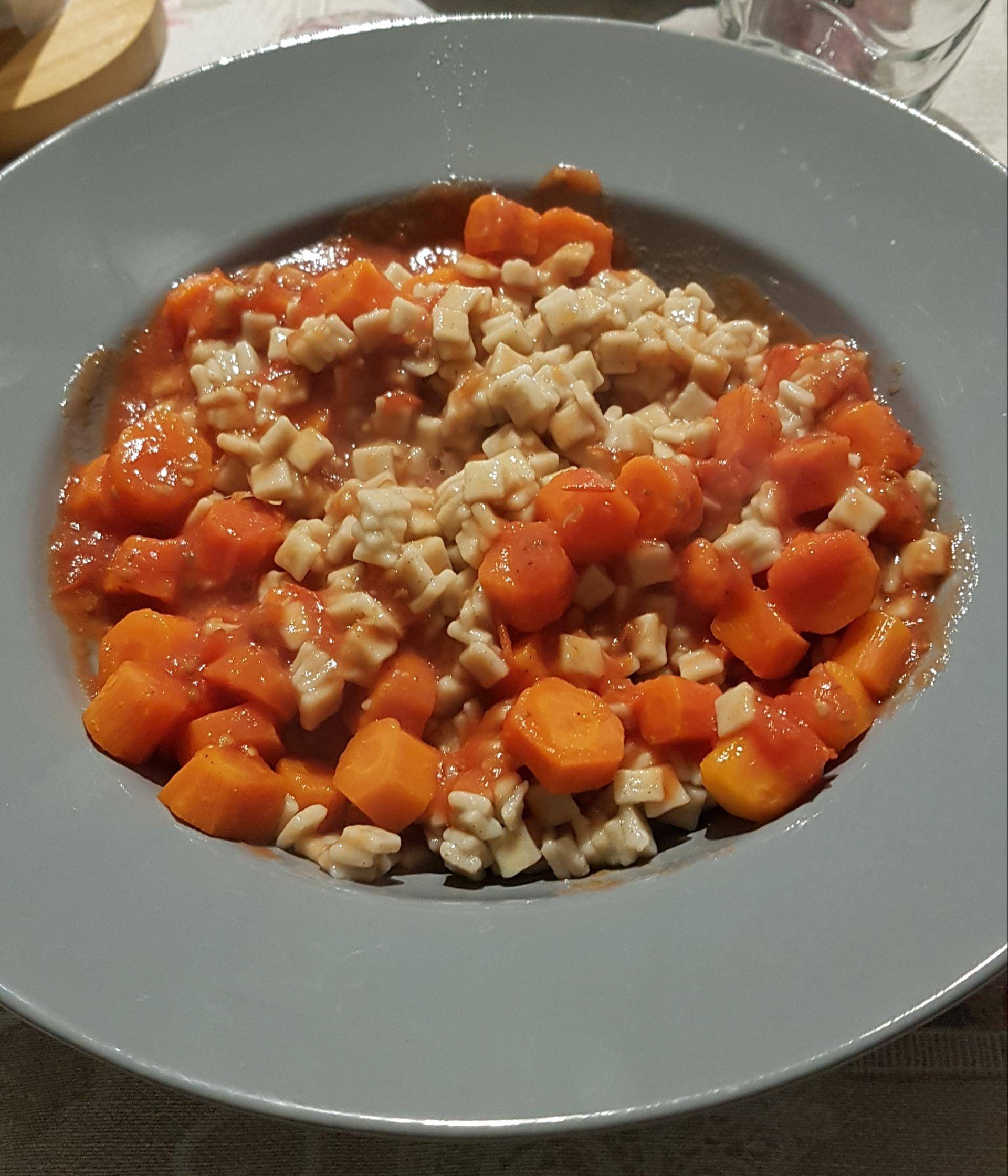 Crozets au sarrasin à la sauce tomate et aux carottes - Recepten Companion | Moulinex