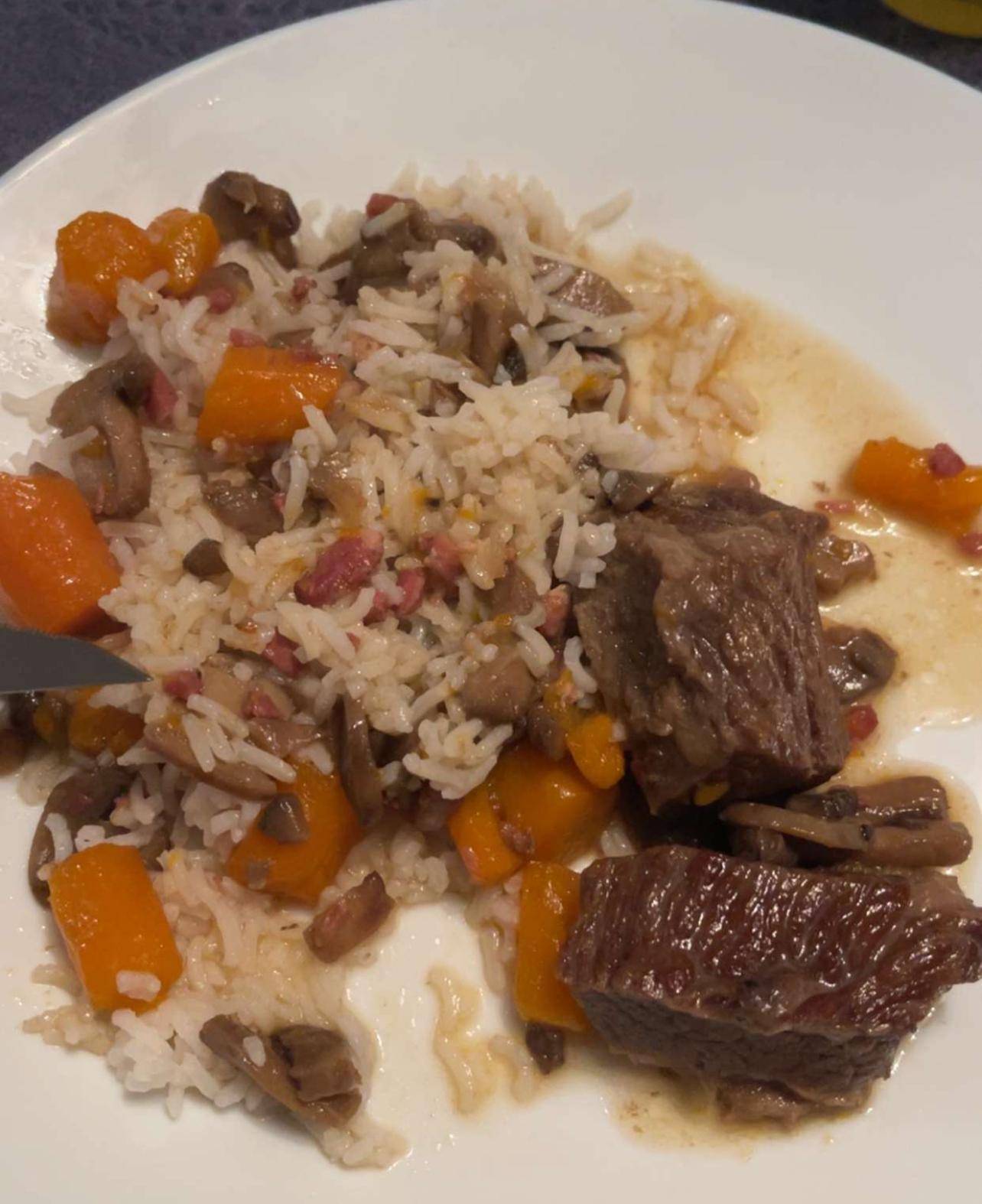 Bœuf carottes champignons lardons - Recette Cookeo | Moulinex