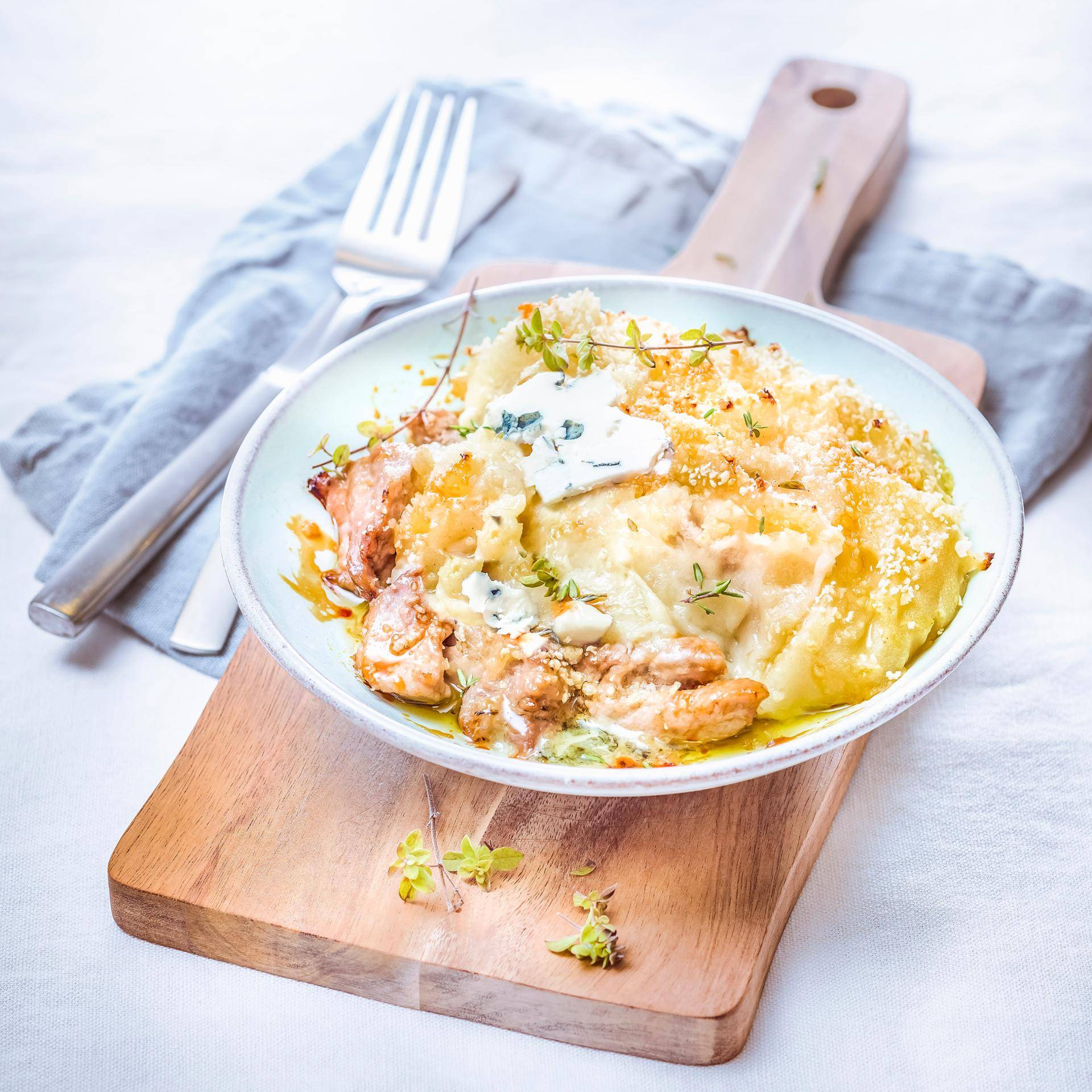 Parmentier de porc au roquefort - Recette Companion | Moulinex