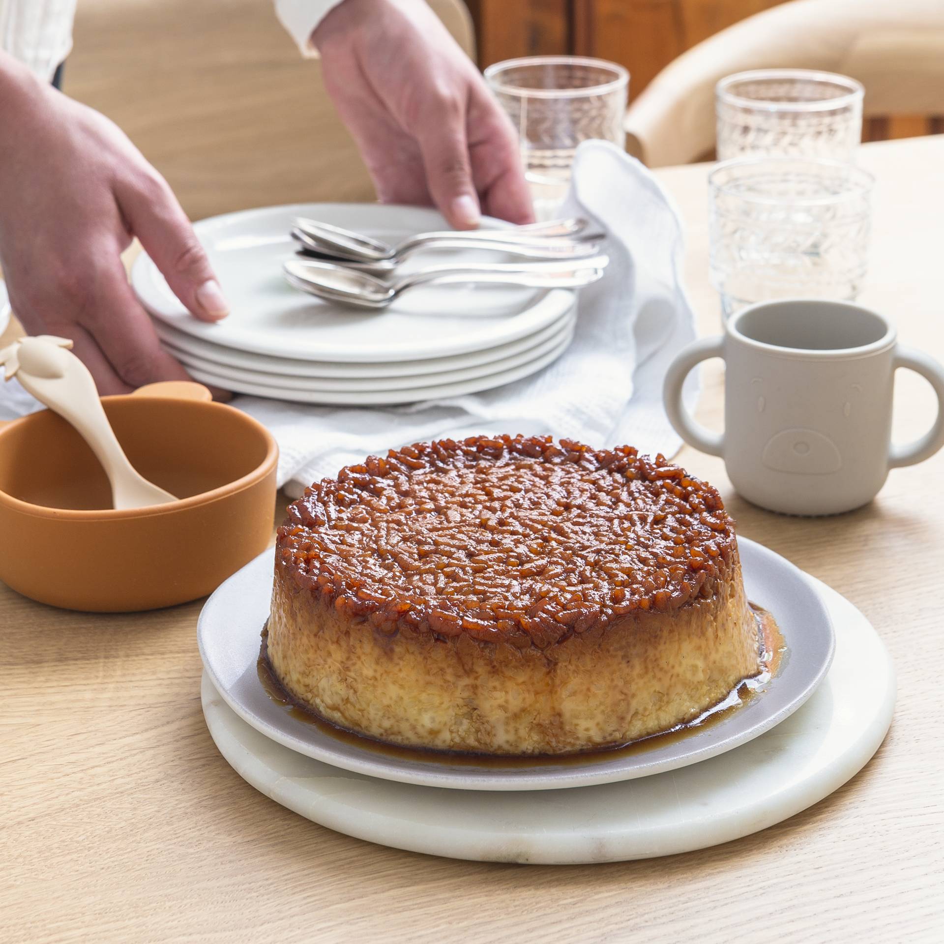 Gâteau de riz au lait au caramel - Recette Cookeo | Moulinex