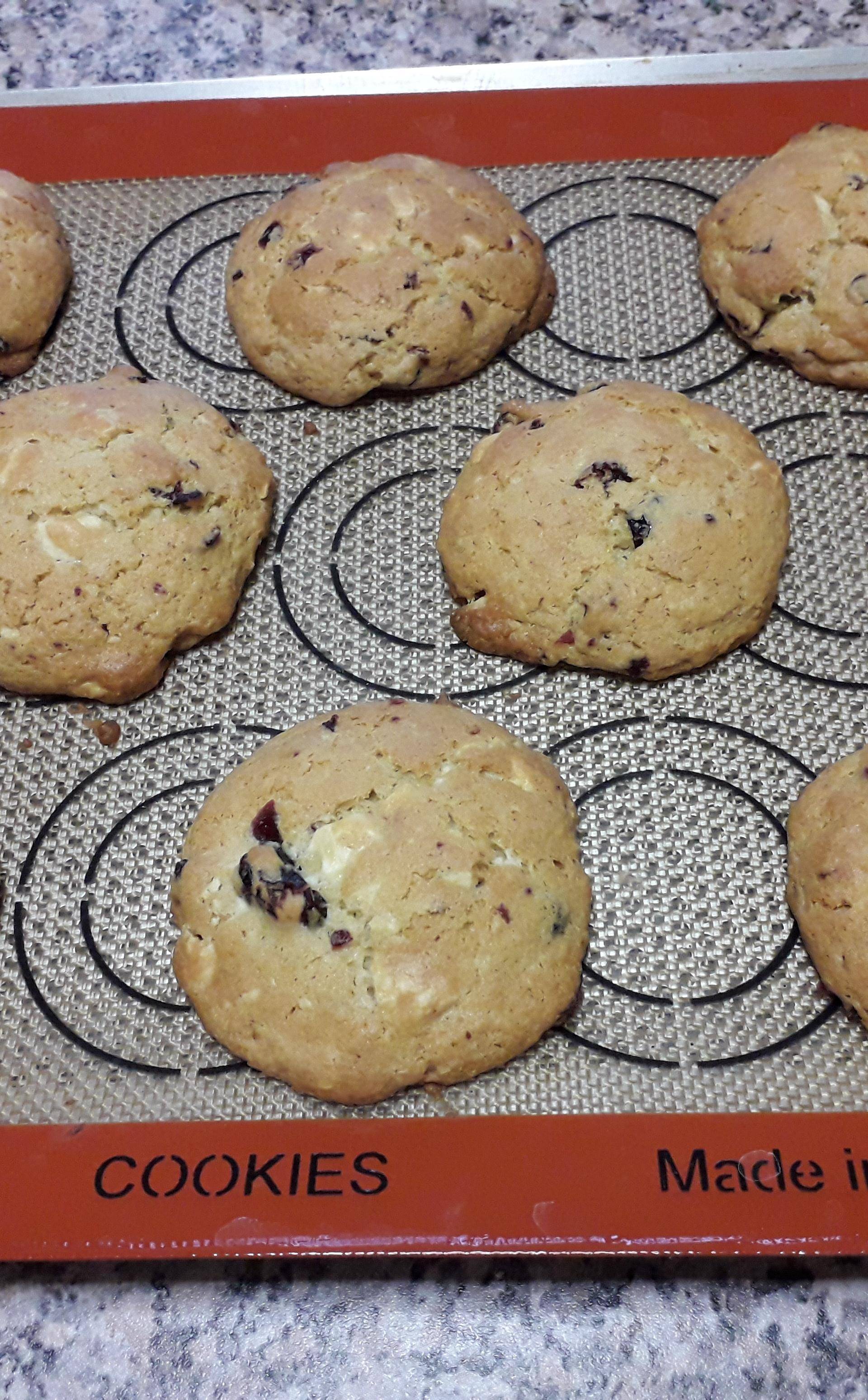 COOKIES au CHOCOLAT BLANC, NOIX de COCO et CRANBERRIES - Recette Companion Connect XL | Moulinex