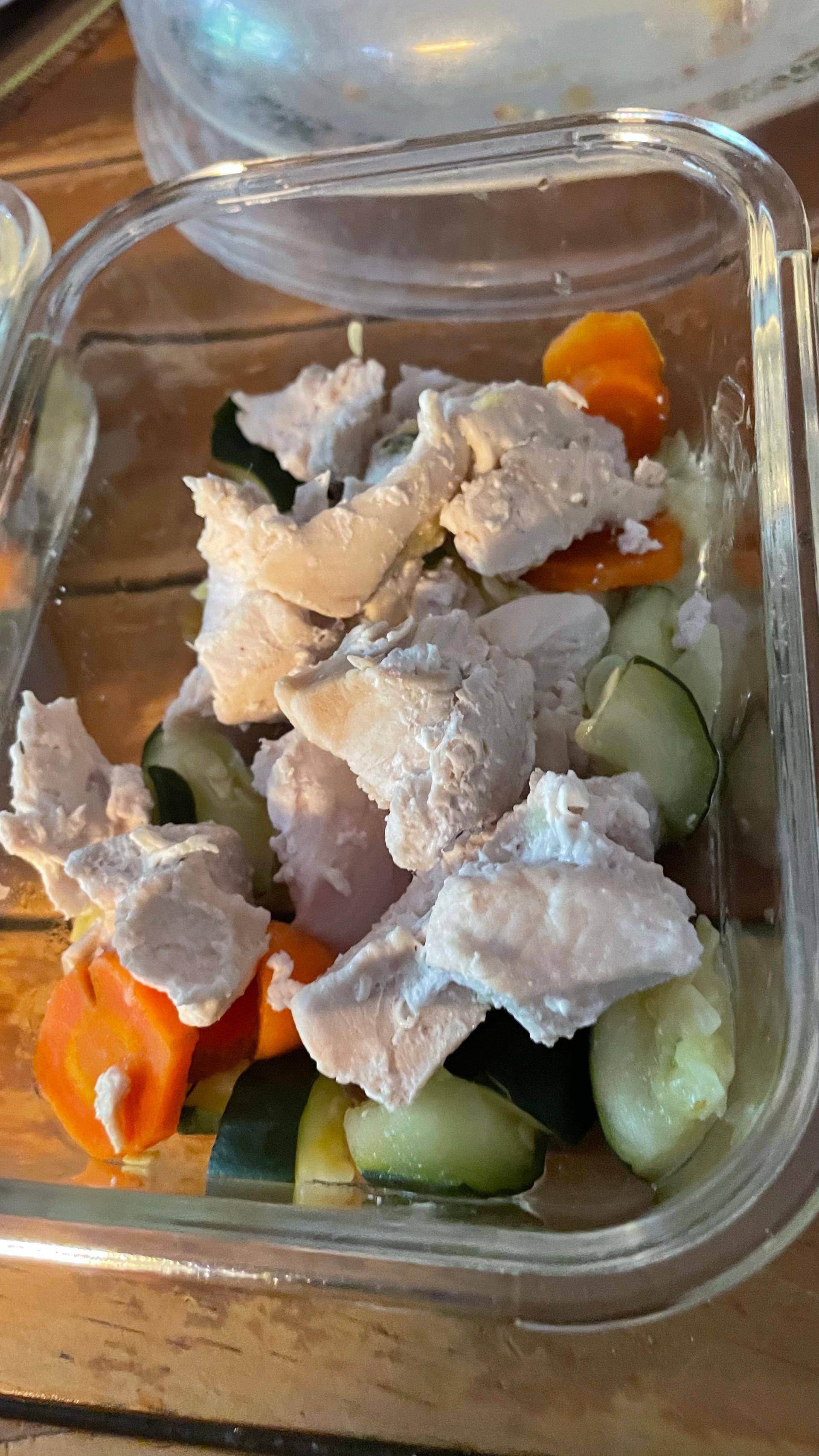 Ration ménagère pour Chat au Poulet courgettes et carottes - Recette Cookeo V3 | Moulinex