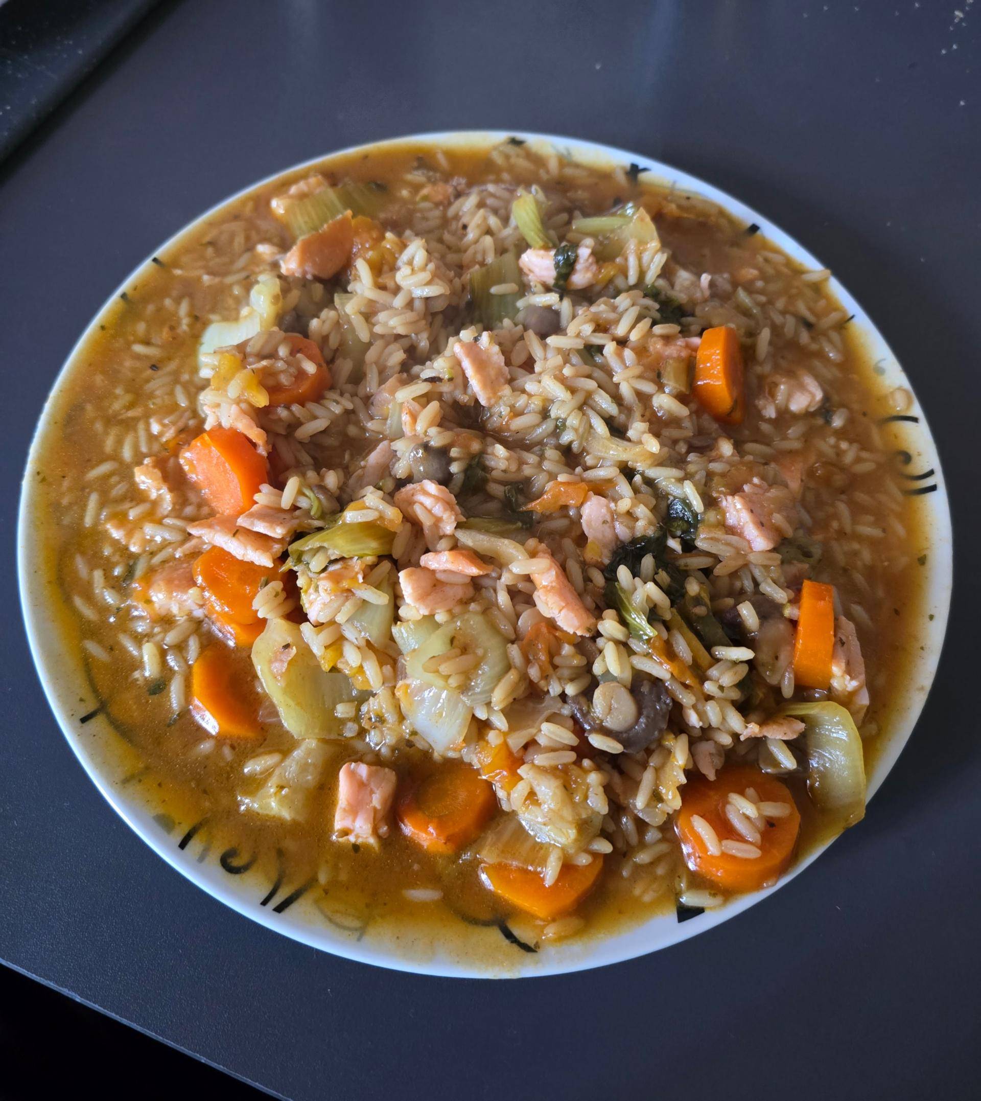 Riz complet chou pak choï et saumon fumé - Recette Cookeo | Moulinex