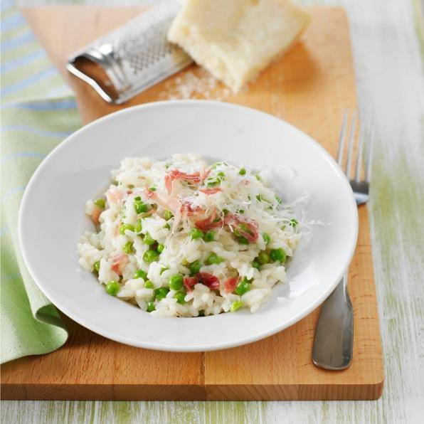 Risotto petits pois et jambon - Recette Companion | Moulinex