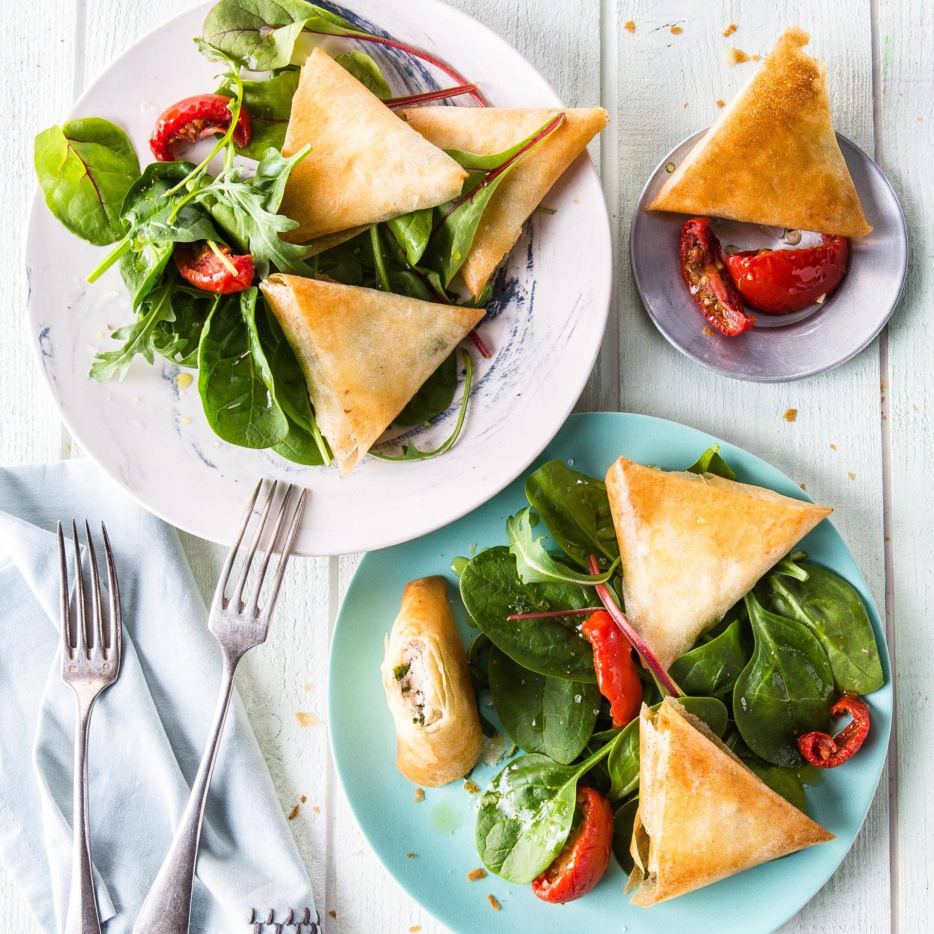 Samoussas à la mozzarella et aux tomates cerises - Recette Easy Fry Multifunction 15L | Moulinex