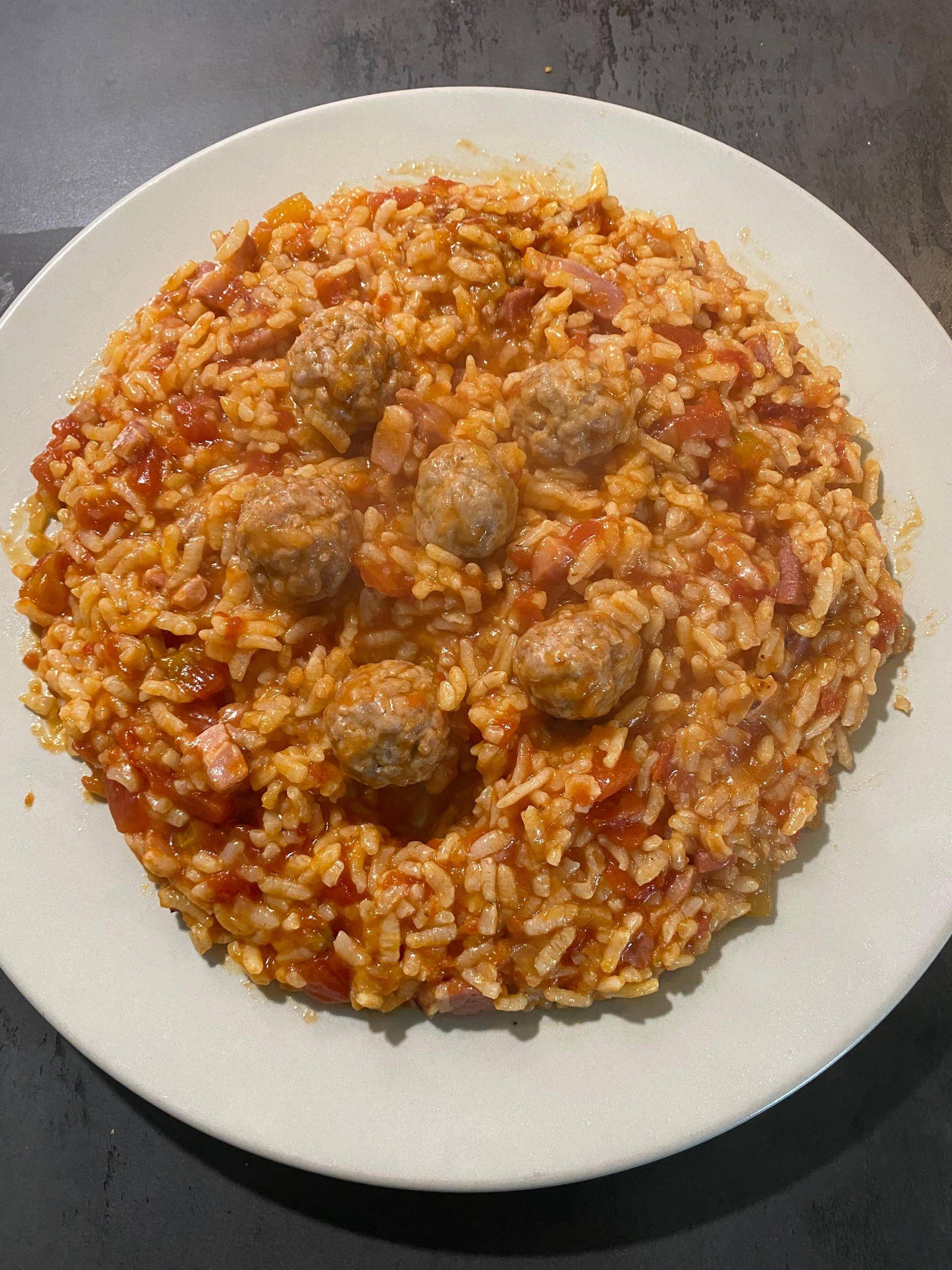 Risotto de Sophie lardons boulettes - Recette Cookeo | Moulinex