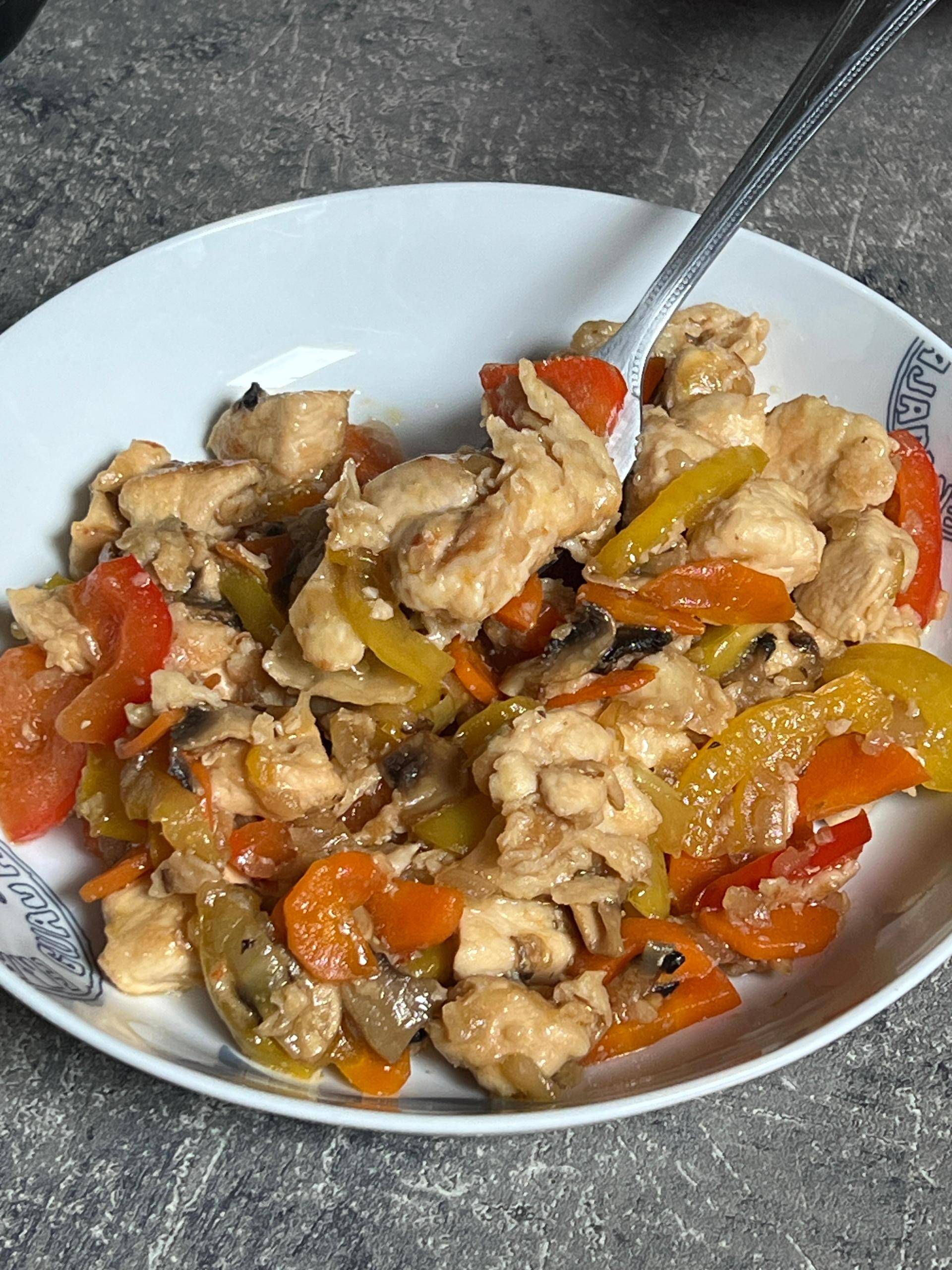 Légumes poulets genres asiatiques - Recepten Cookeo V3 | Moulinex