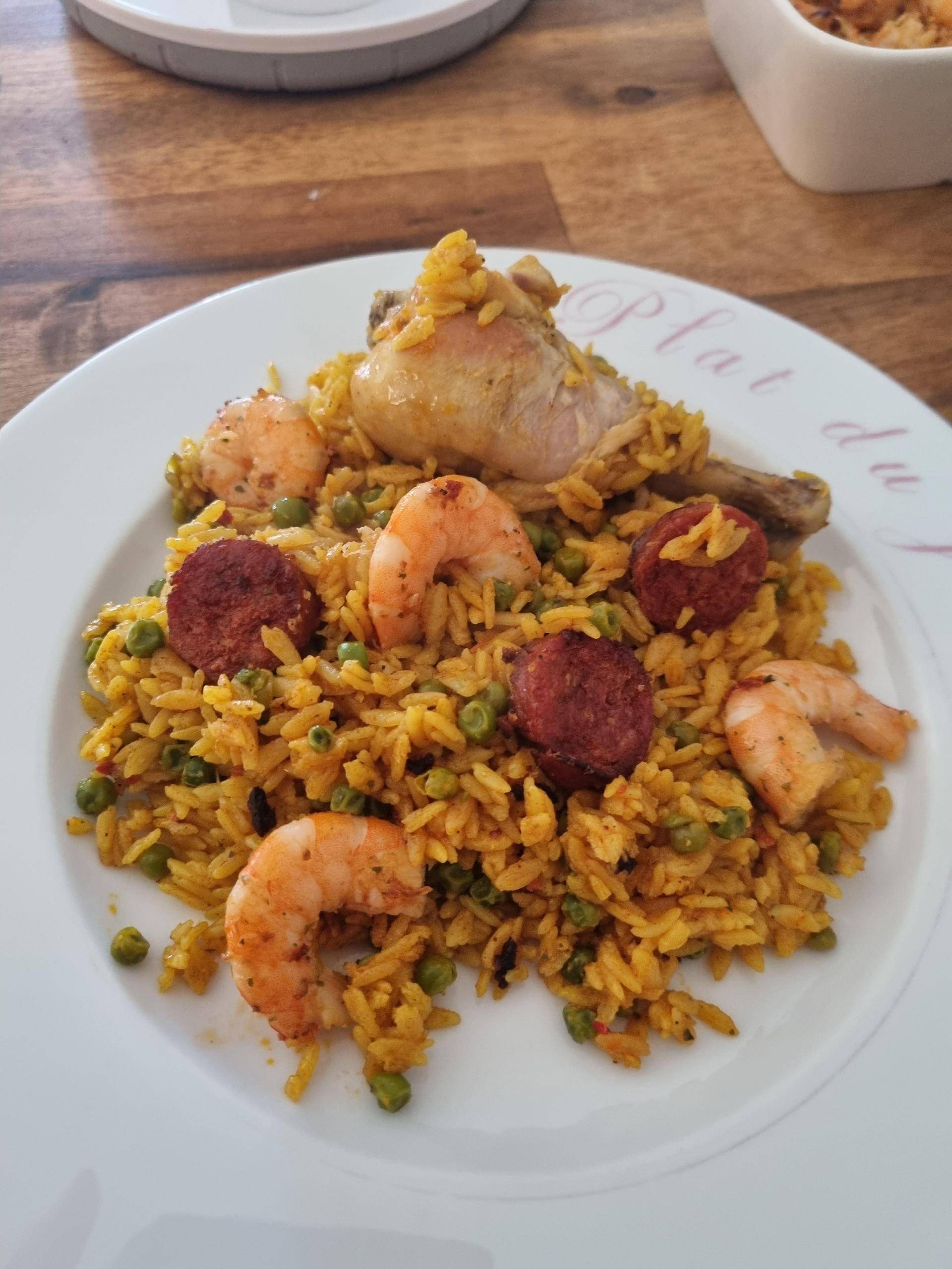 Paella poulet chorizo crevettes - Recepten Cookeo V3 | Moulinex