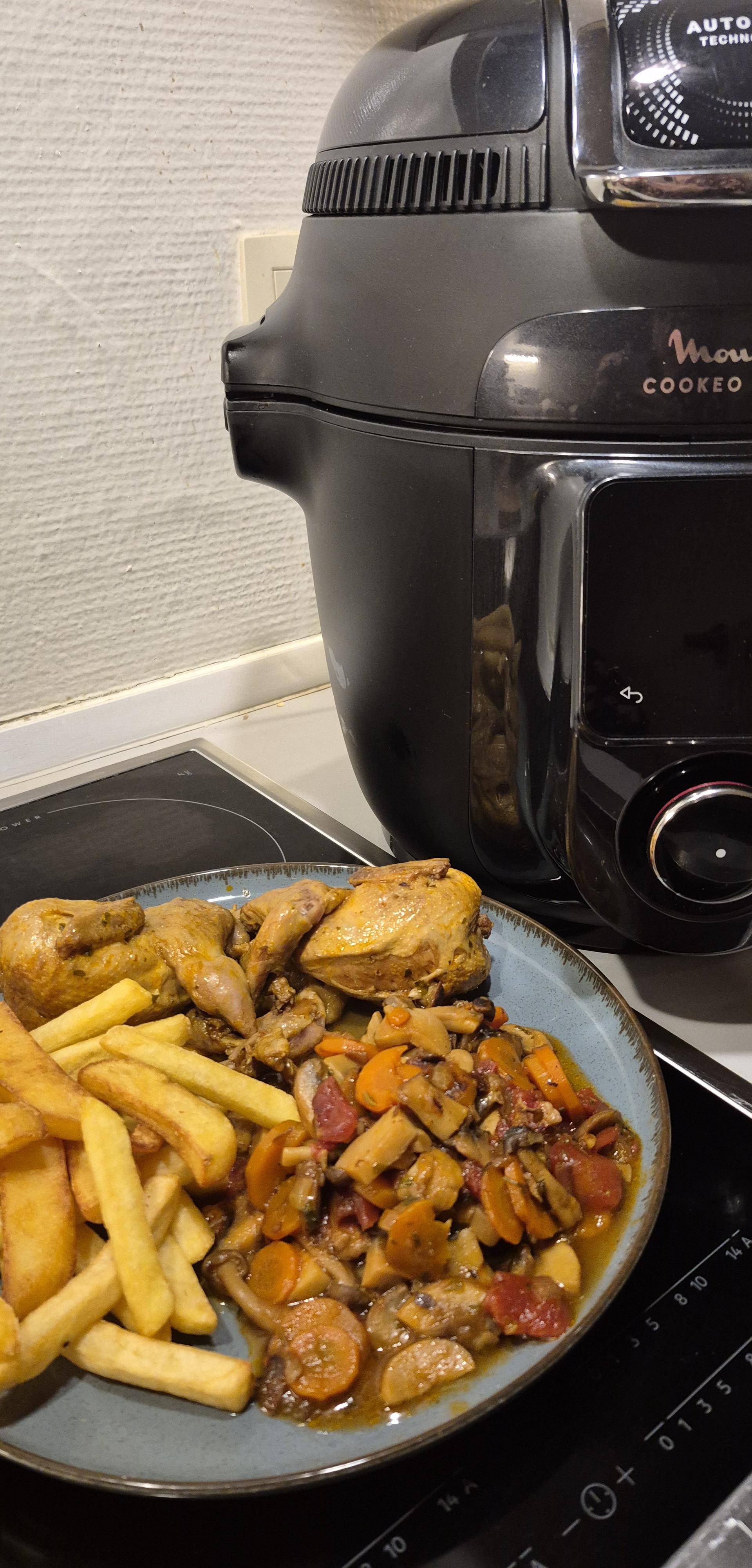 Lapin au vin blanc et champignons - Recette Cookeo | Moulinex