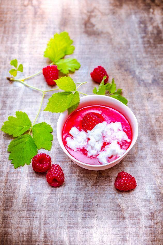 Soupe froide de framboises, granité au lait d’amande - Recette Perfectmix + | Moulinex
