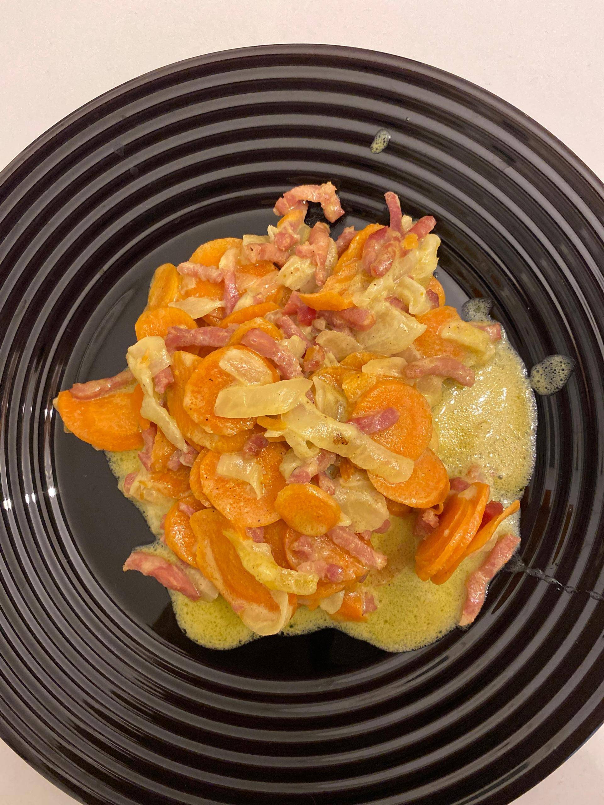 Carottes aux lardon et aux curry - Recepten Cookeo V3 | Moulinex
