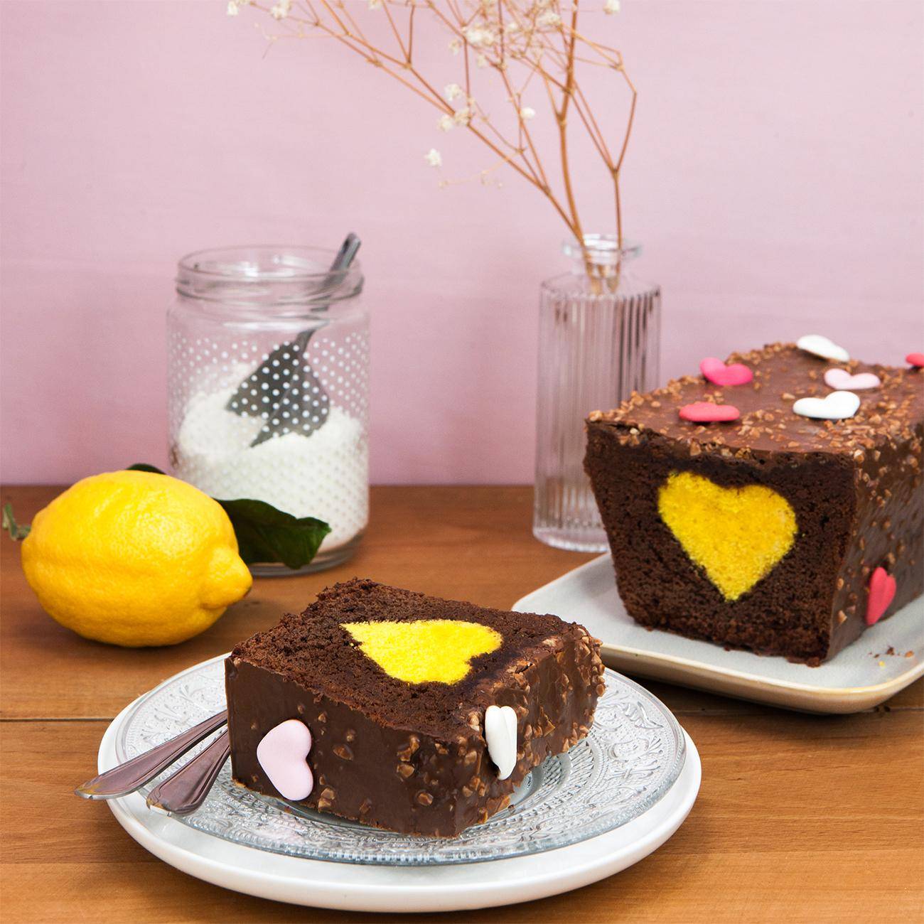 Cake au chocolat, cœur citron - Recette Companion | Moulinex