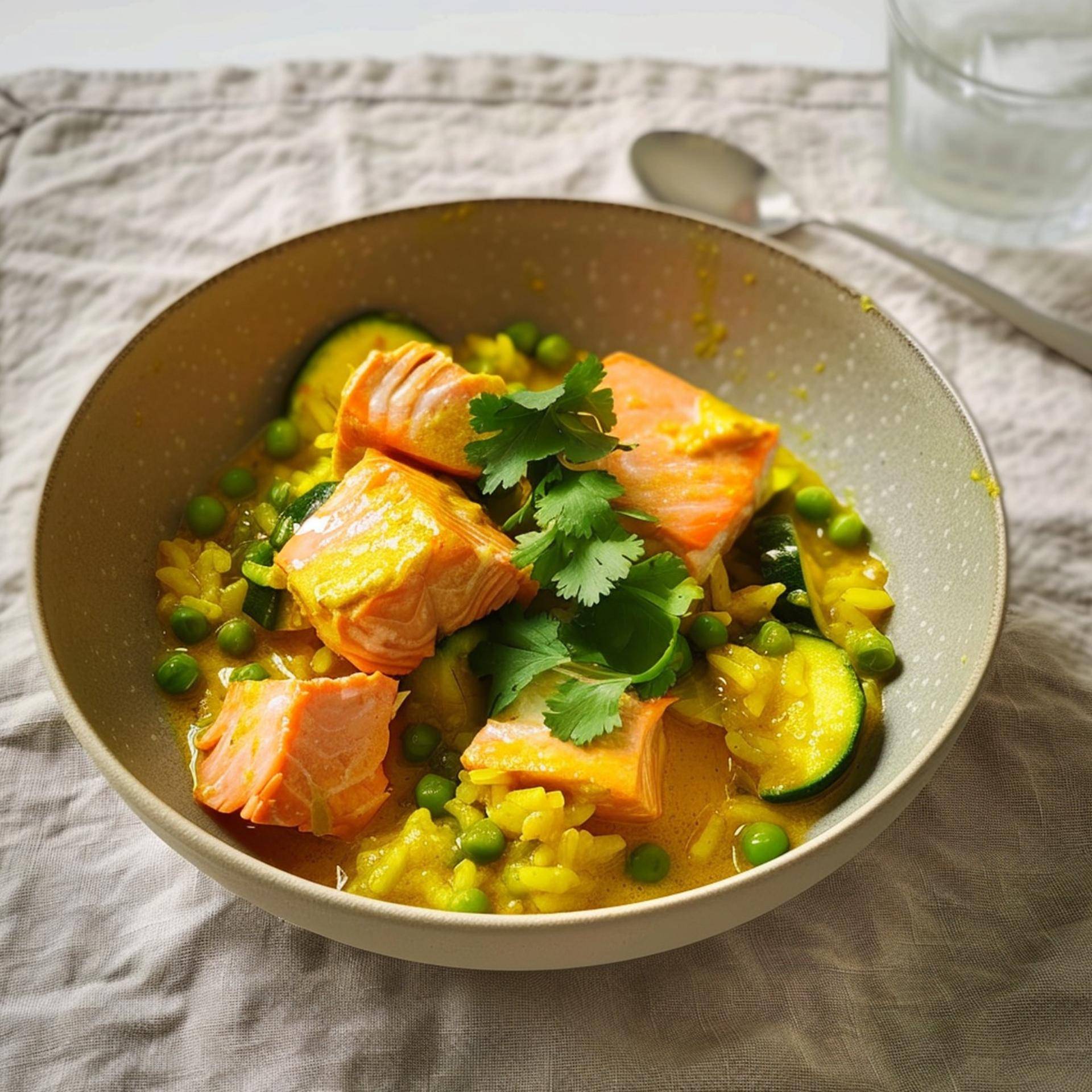 Saumon one pot courgettes et riz - Recette Cookeo | Moulinex