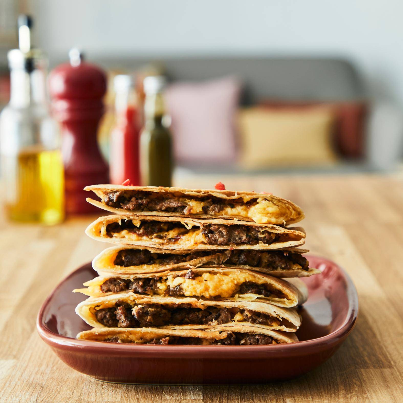 Quesadillas bœuf fromage - Recette Cook'in One | Moulinex