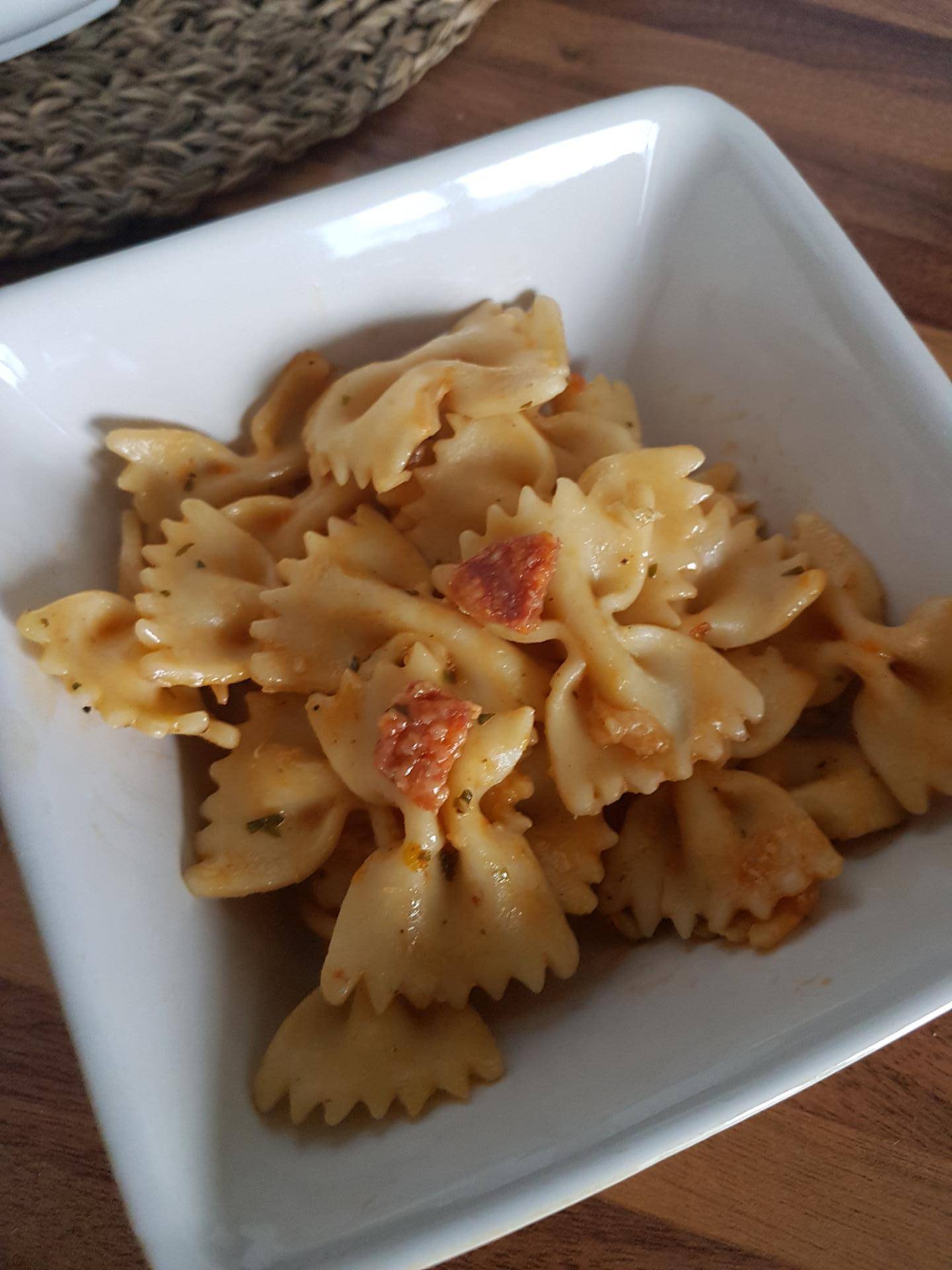 Farfale aux chorizo et tomates séchées - Recepten Cookeo | Moulinex