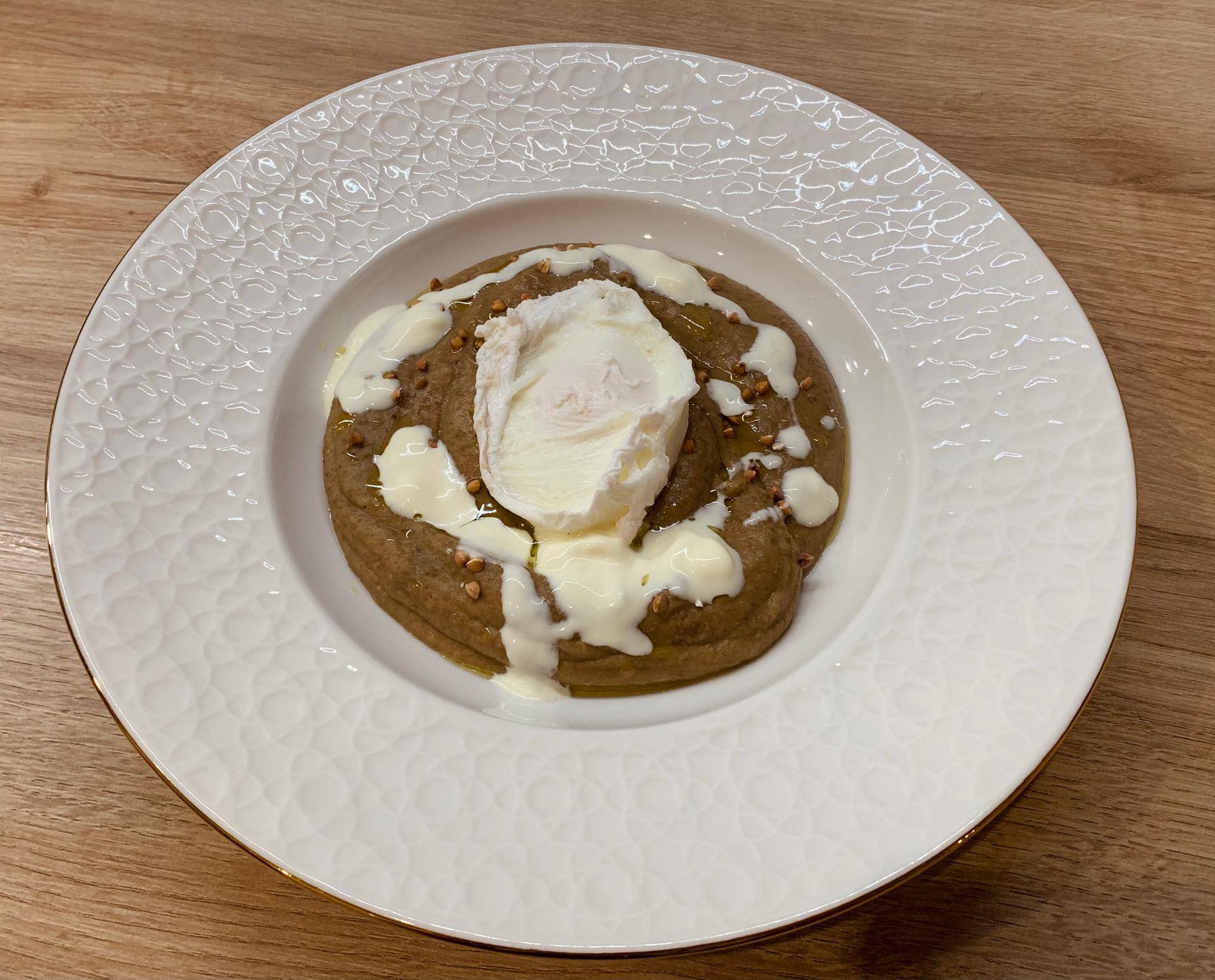 Velouté de lentilles vertes et œuf poché - Recette Companion Connect XL | Moulinex