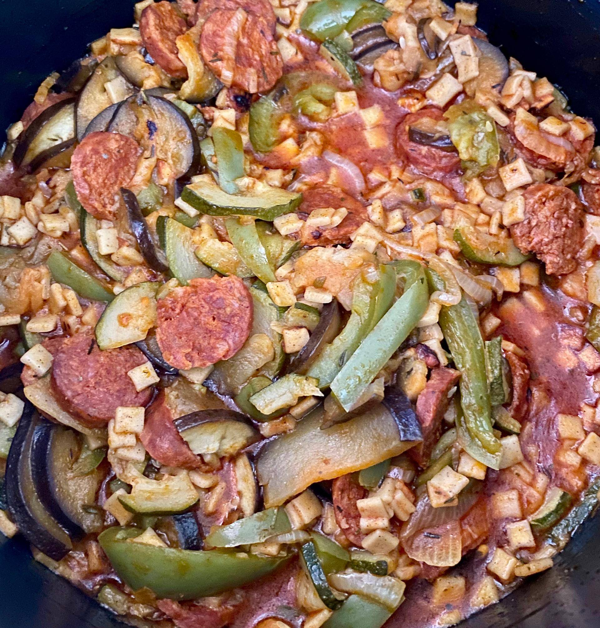 Crozets aux légumes et chorizo - Recepten Cookeo V3 | Moulinex