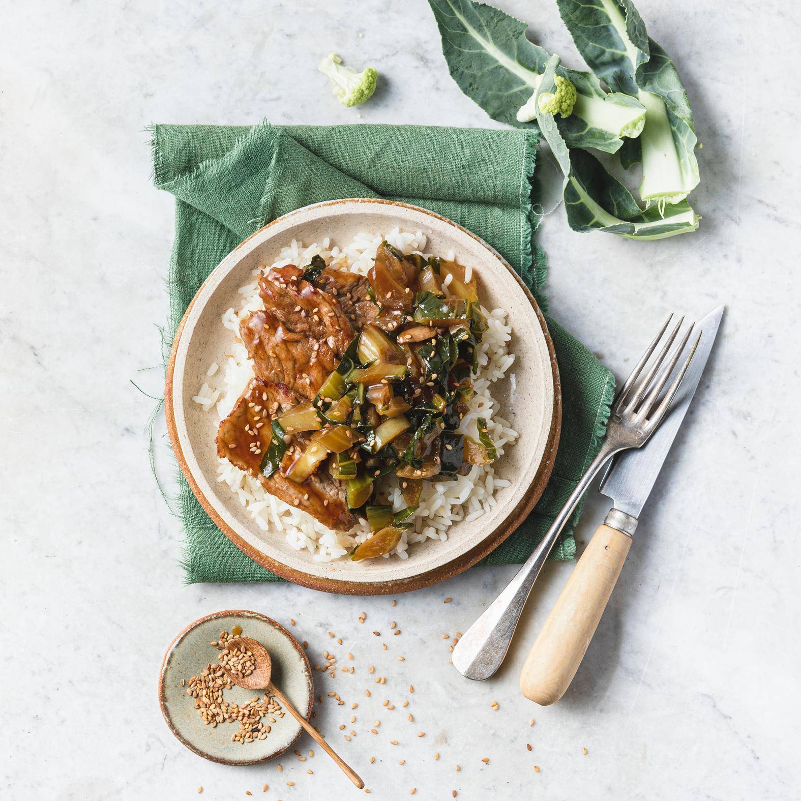 Veau et feuilles chou-fleur - Recette Cookeo | Moulinex