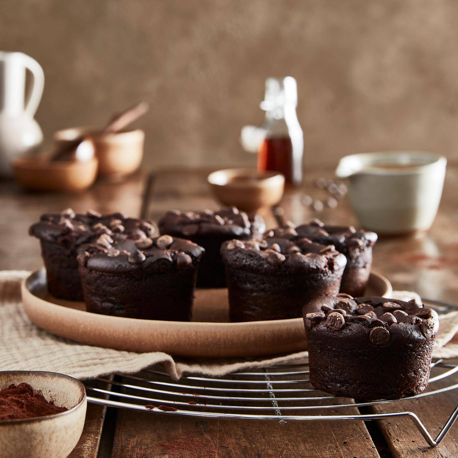 Muffins au beurre de cacahuètes et chocolat - Recepten Blend up | Moulinex