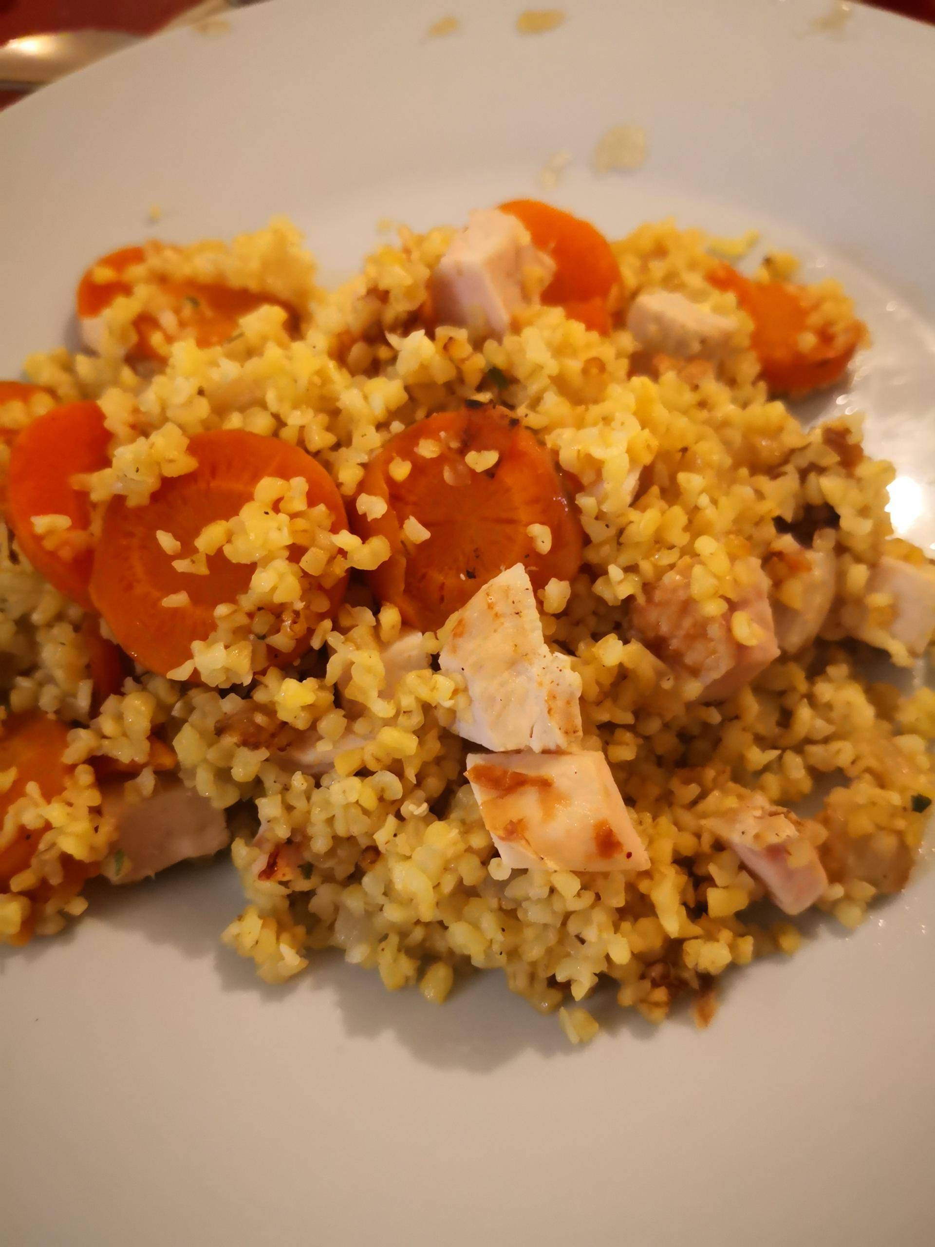 One pot au boulgour poulet, carottes et cumin. - Recette Cookeo | Moulinex