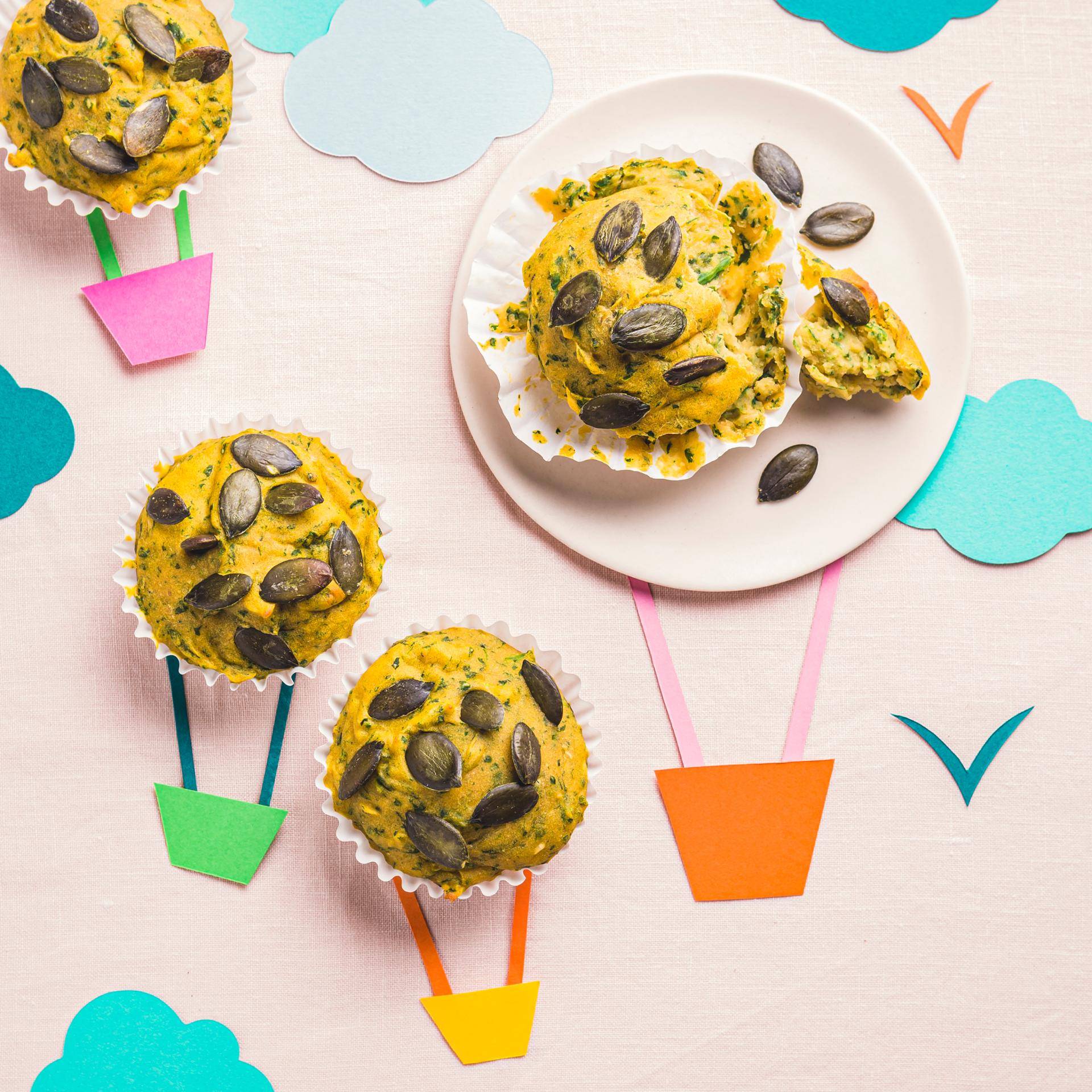 Muffins de patate douce et épinards - Recette Companion | Moulinex