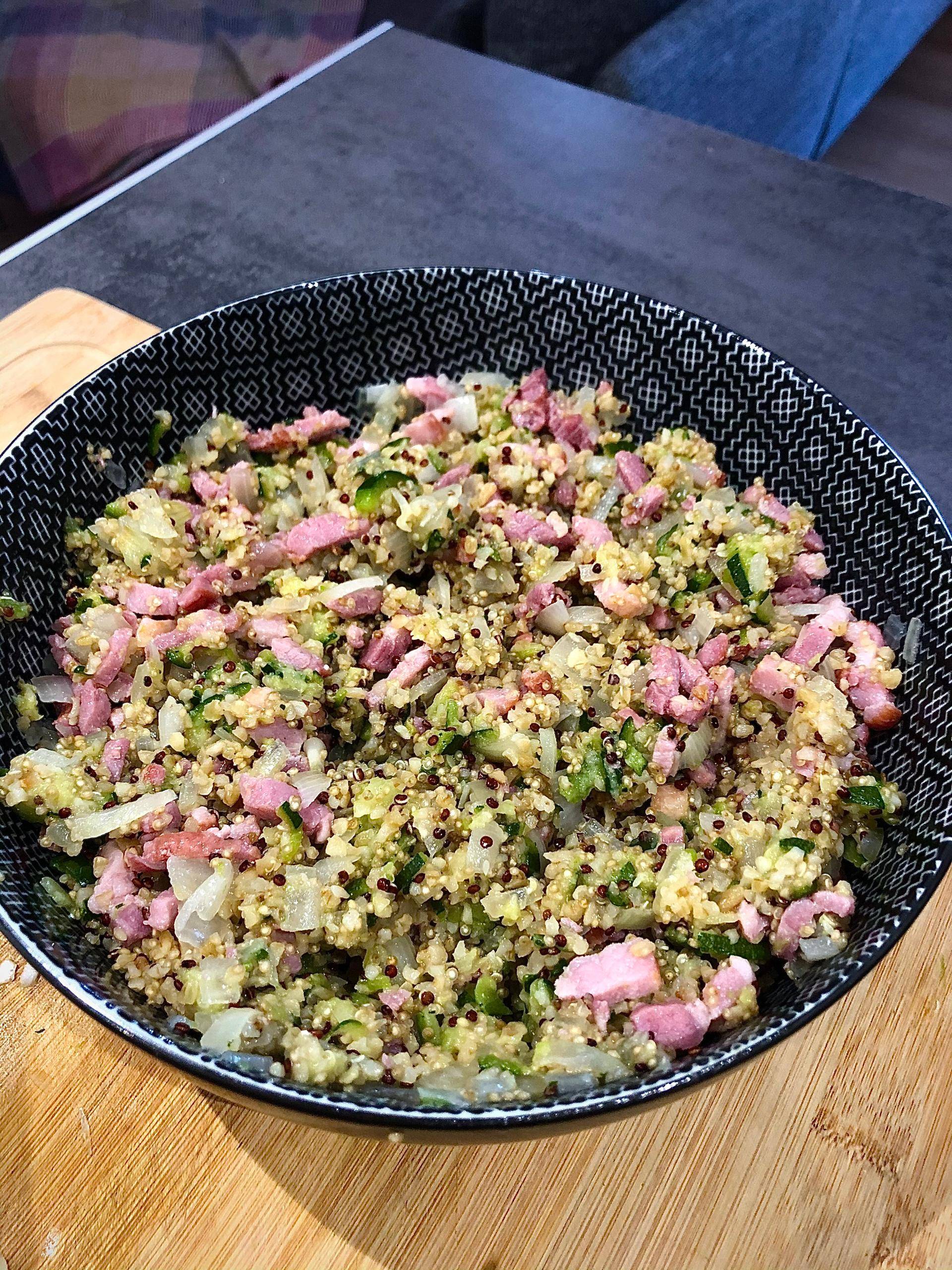 Quinoa courgette & lardons - Recepten Cookeo V3 | Moulinex