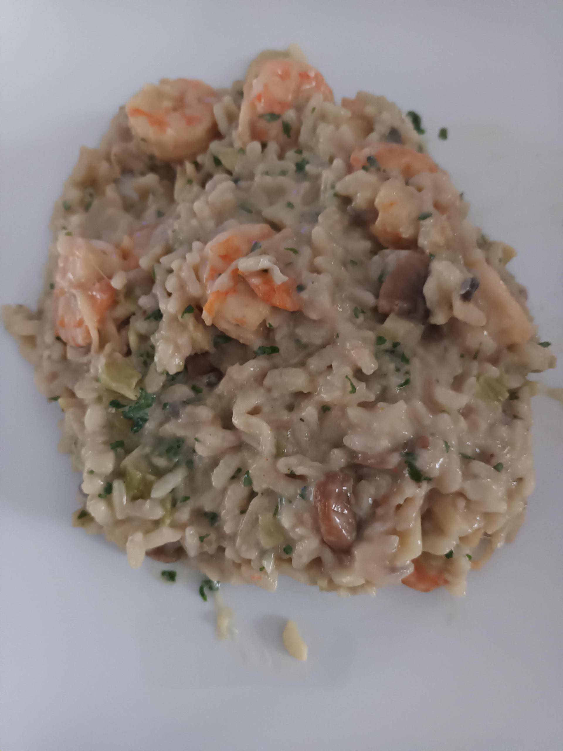 Risotto scampis ,poireaux champignons - Recette Cookeo | Moulinex