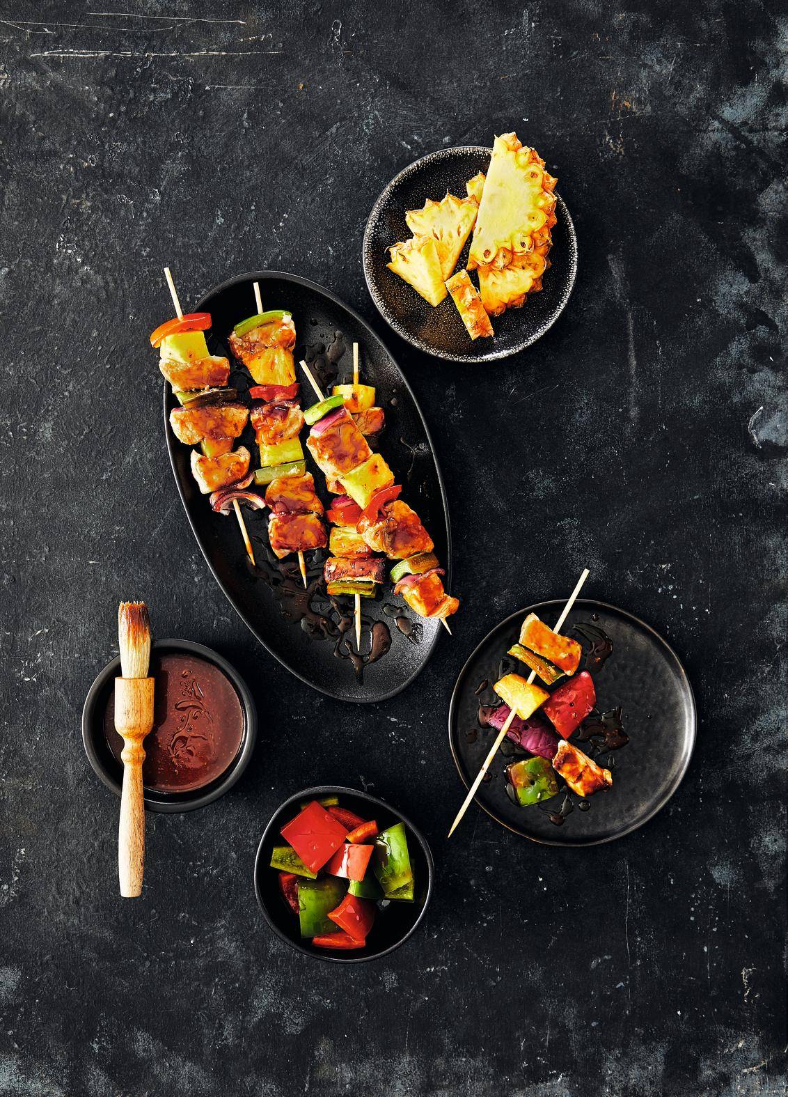 Brochettes de porc huli huli - Recette Cook'in One | Moulinex